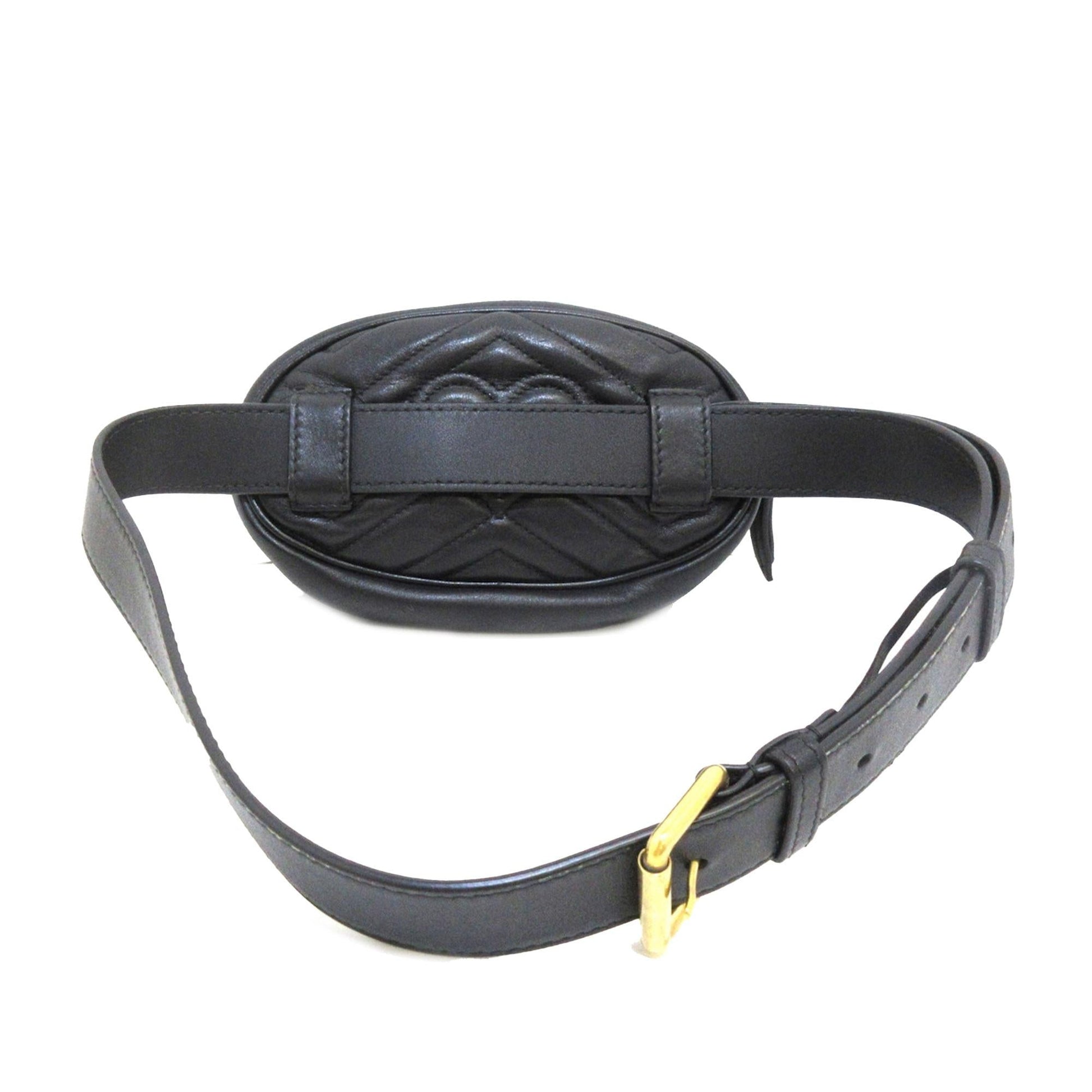Gucci GG Marmont Belt SHG-0Msi7J Matelasse Calf Black Accessory