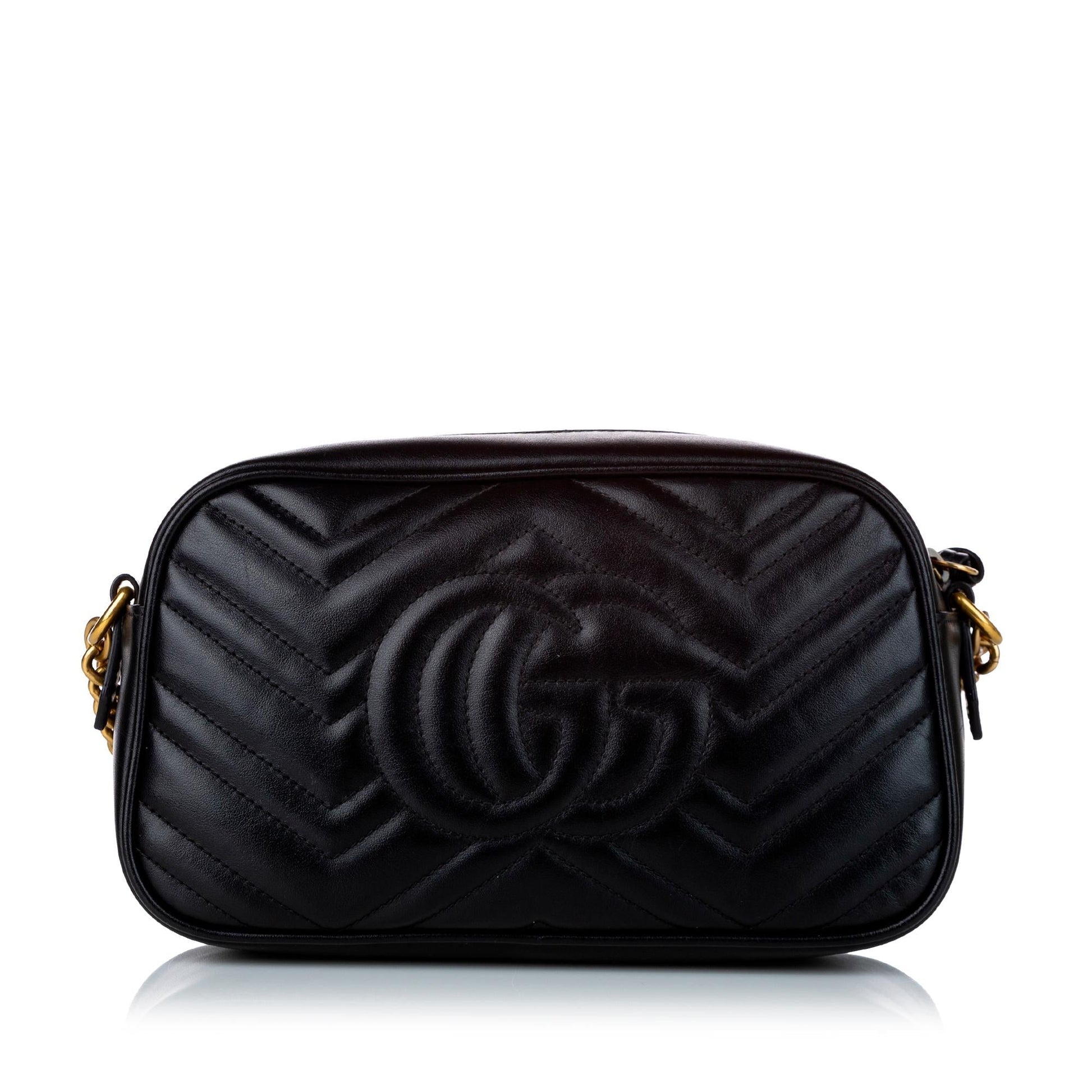 Gucci GG Marmont SHG Matelasse Calf Black Crossbody Bag
