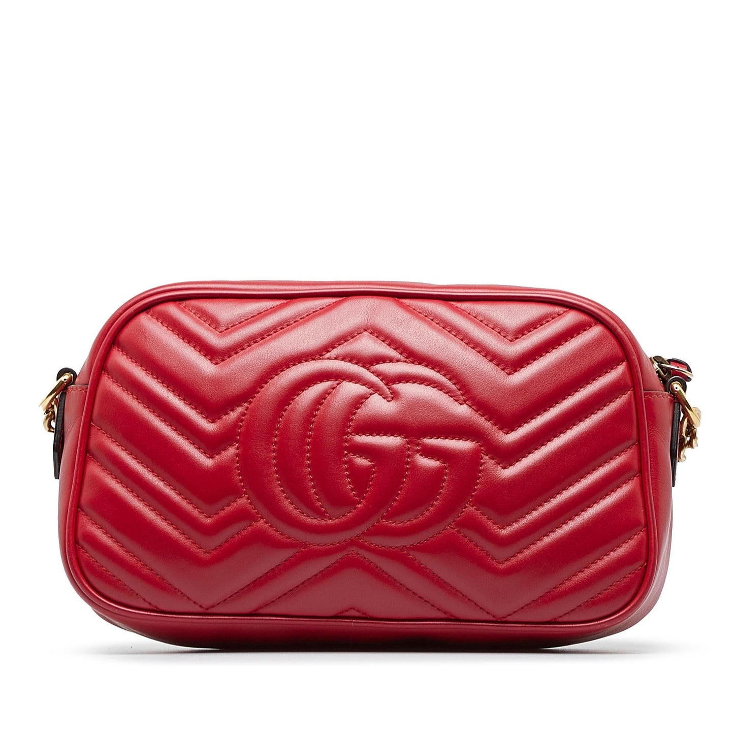 Gucci GG Marmont SHG-ei1J0V Matelasse Calf Red Crossbody Bag