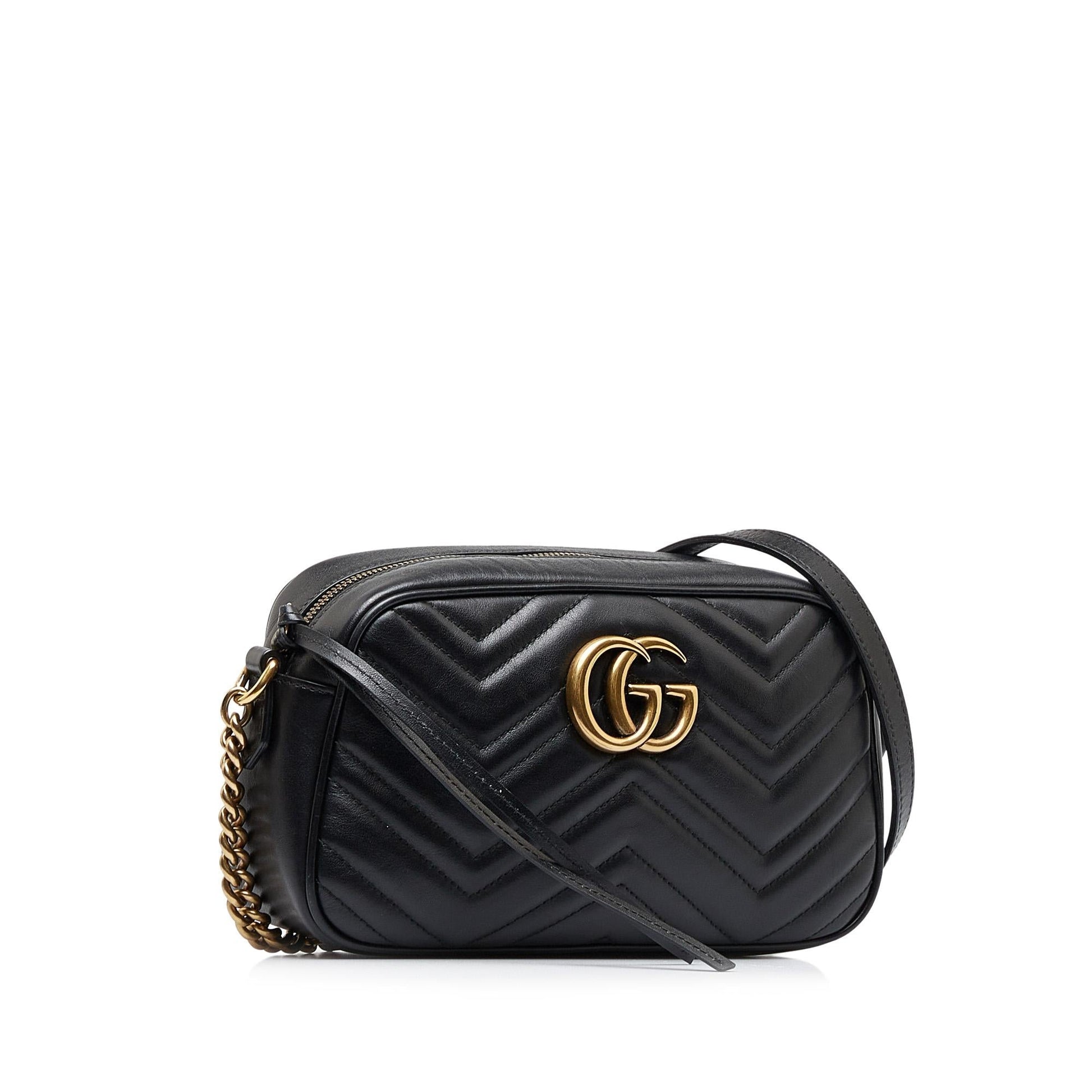 Gucci GG Marmont SHG-Ilztpl Matelasse Calf Black Crossbody Bag