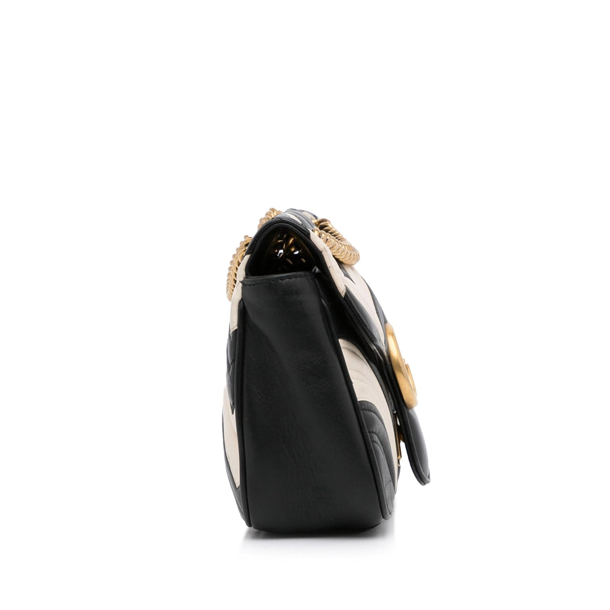 Gucci GG Marmont SHG-pi1OVd Matelasse Calf Black Crossbody Bag
