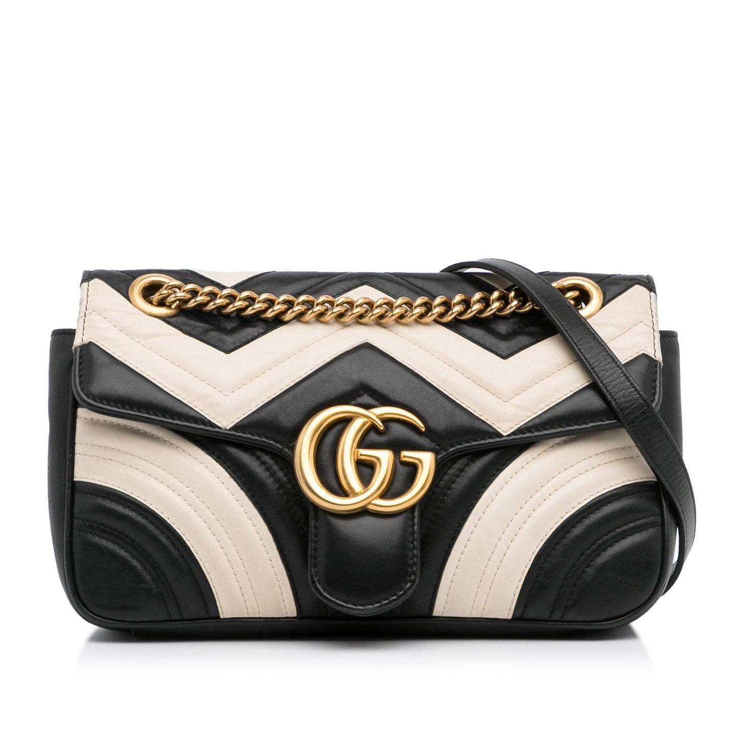 Gucci GG Marmont SHG-pi1OVd Matelasse Calf Black Crossbody Bag