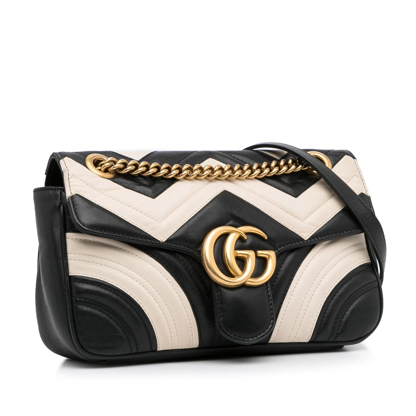 Gucci GG Marmont SHG-pi1OVd Matelasse Calf Black Crossbody Bag