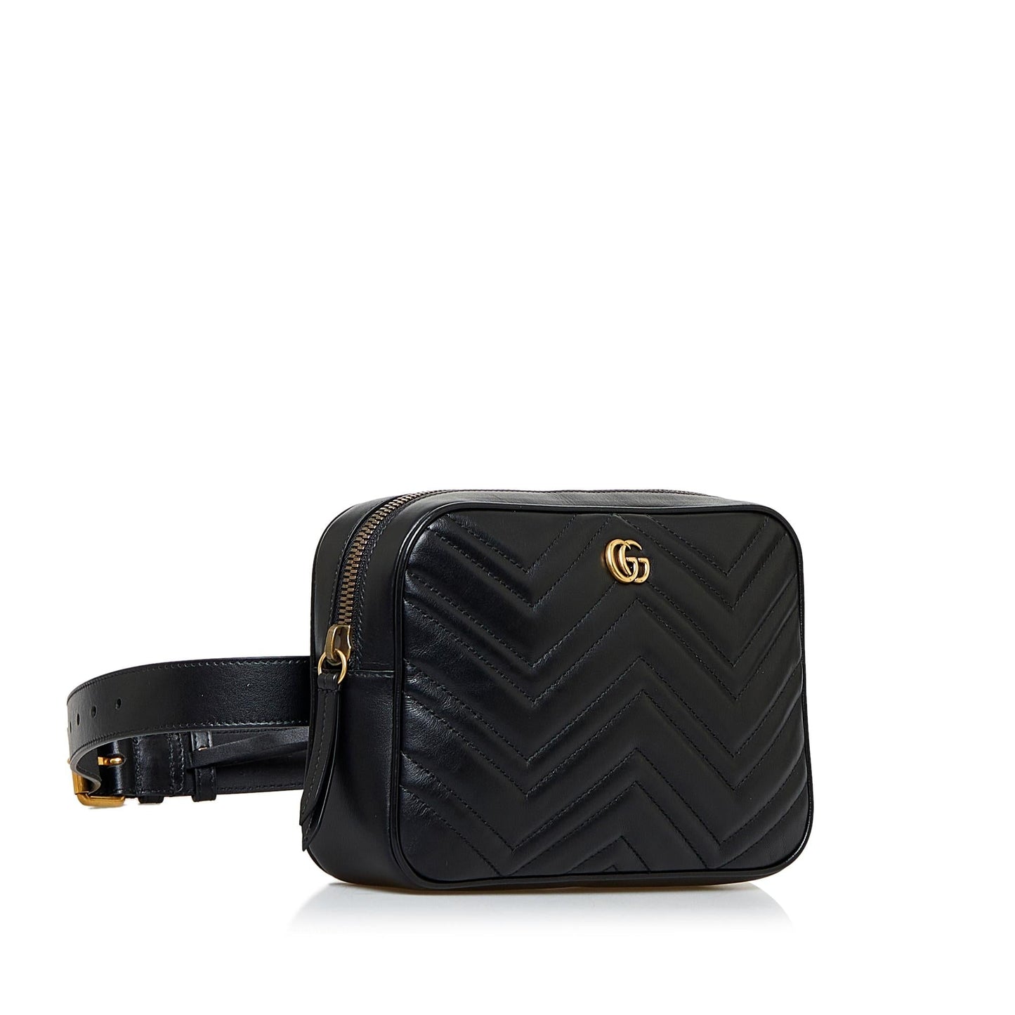Gucci GG Marmont Square Belt SHG-nM1QkU Matelasse Calf Black Accessory