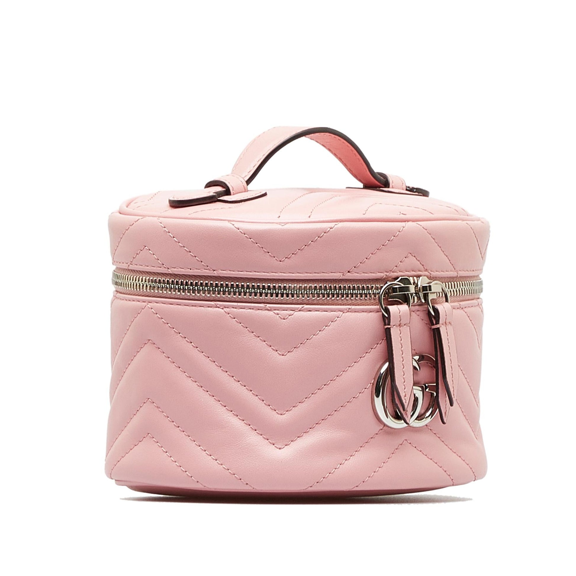 Gucci GG Marmont Vanity SHG-EWa2xV Matelasse Calf Pink Handbag