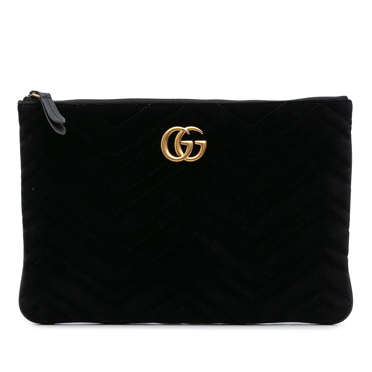 Gucci GG Marmont Velvet Matelasse Clutch Bag