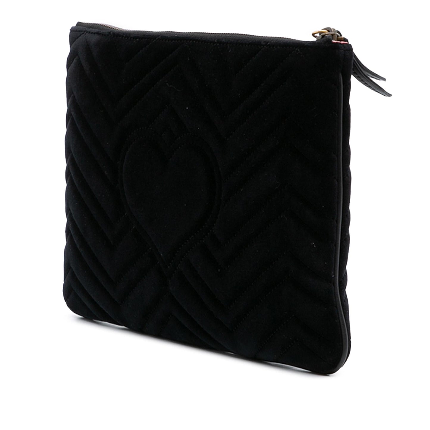 Gucci GG Marmont Velvet Matelasse Clutch Bag