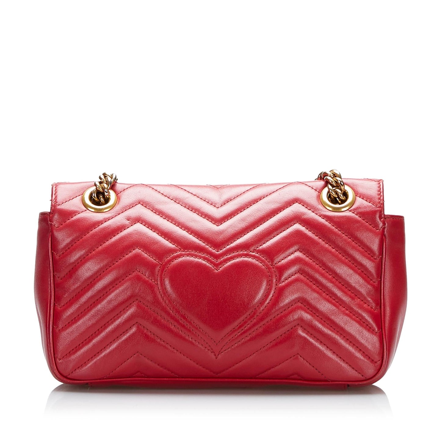 Gucci GG Marmont SHG-Xhw38m Matelasse Calf Red Shoulder Bag
