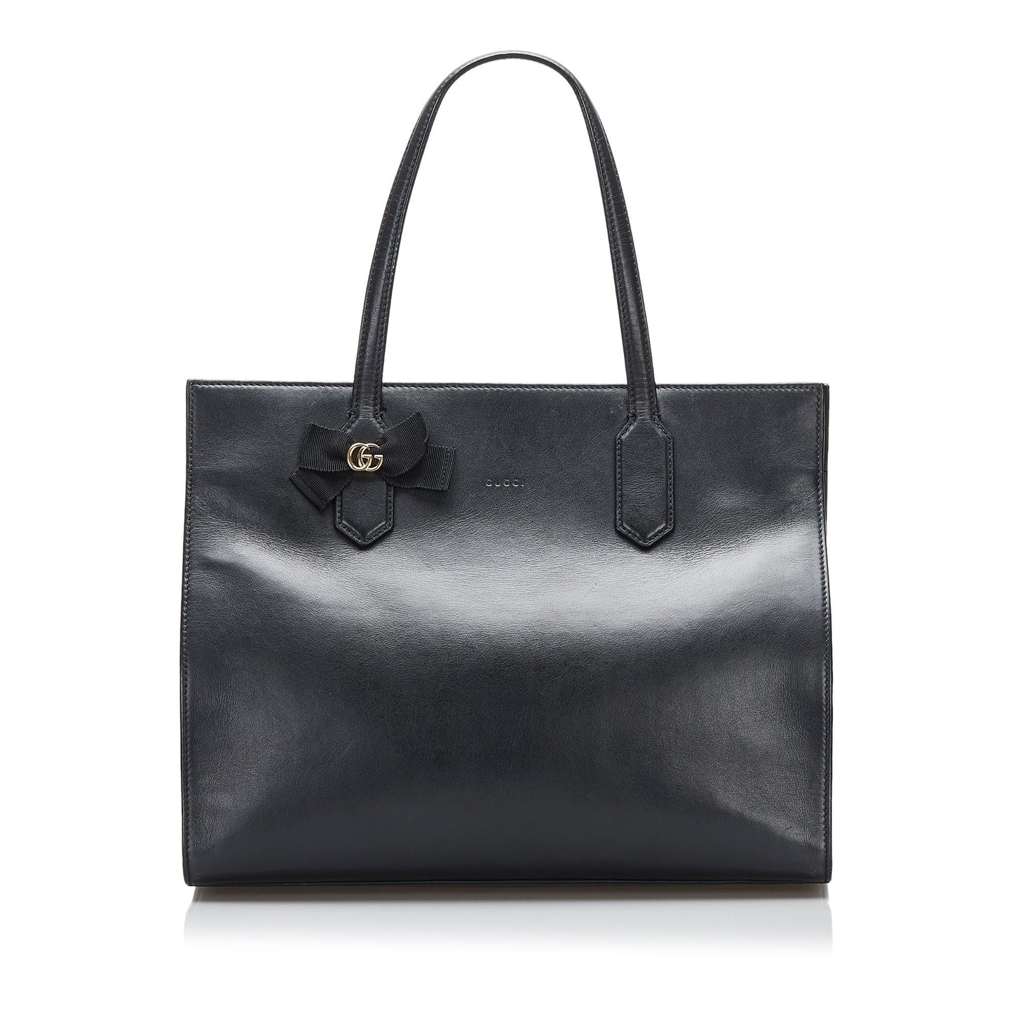 Gucci GG Marmont Ribbon SHG-VJBeBV Calf Black Tote Bag
