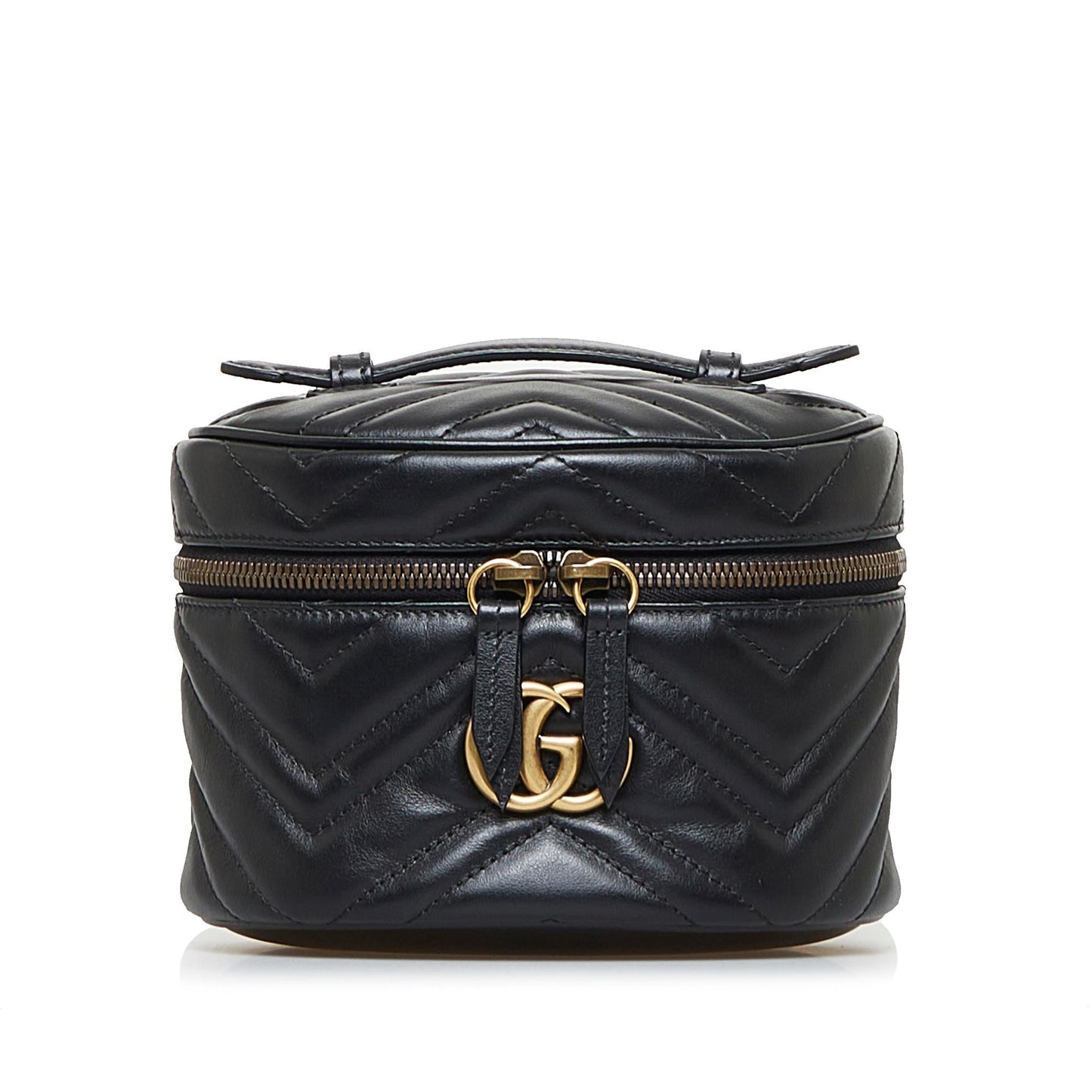 Gucci GG Marmont Round Backpack SHG-GVUZ6n Calf Black