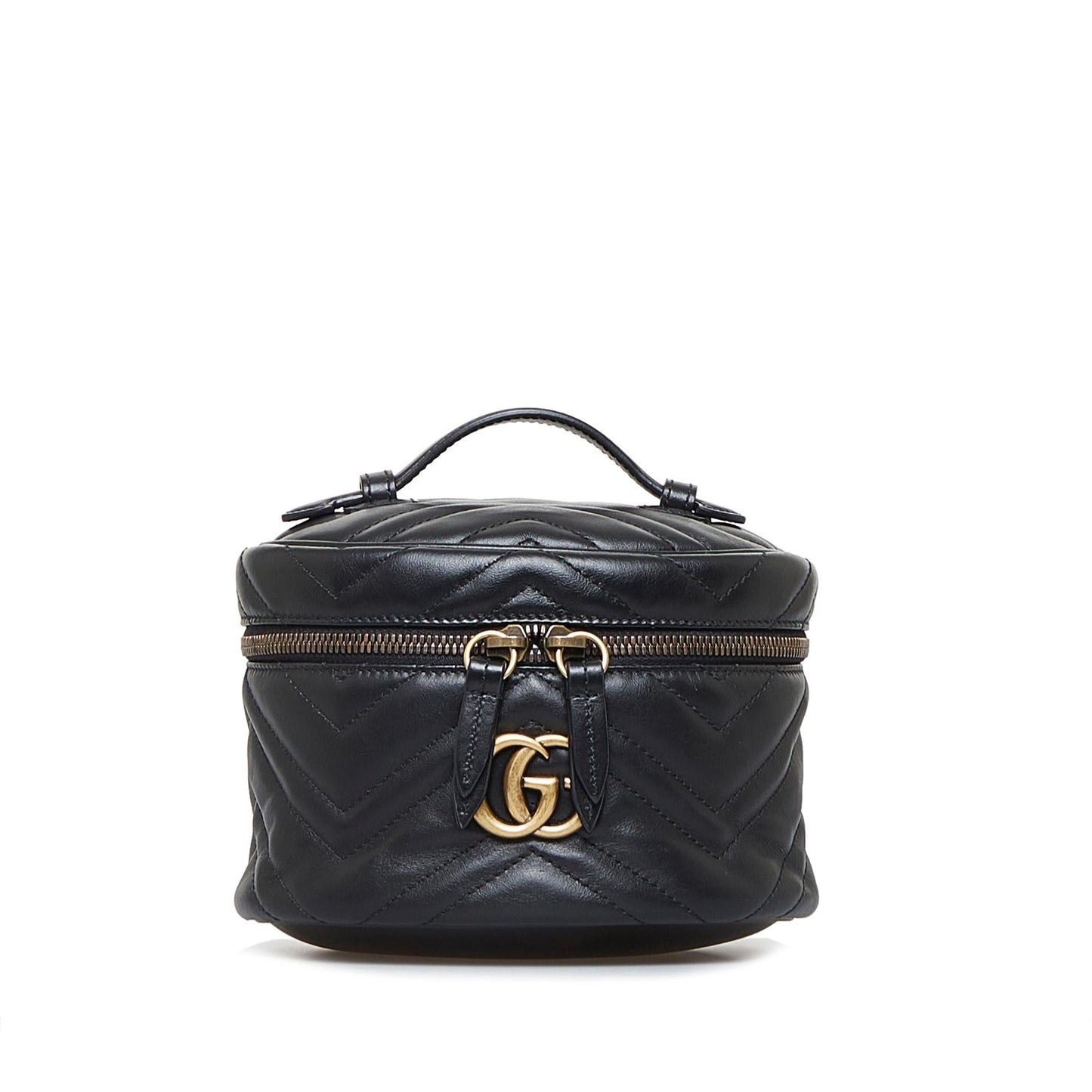 Gucci GG Marmont Round Backpack SHG-IpUEXE Calf Black