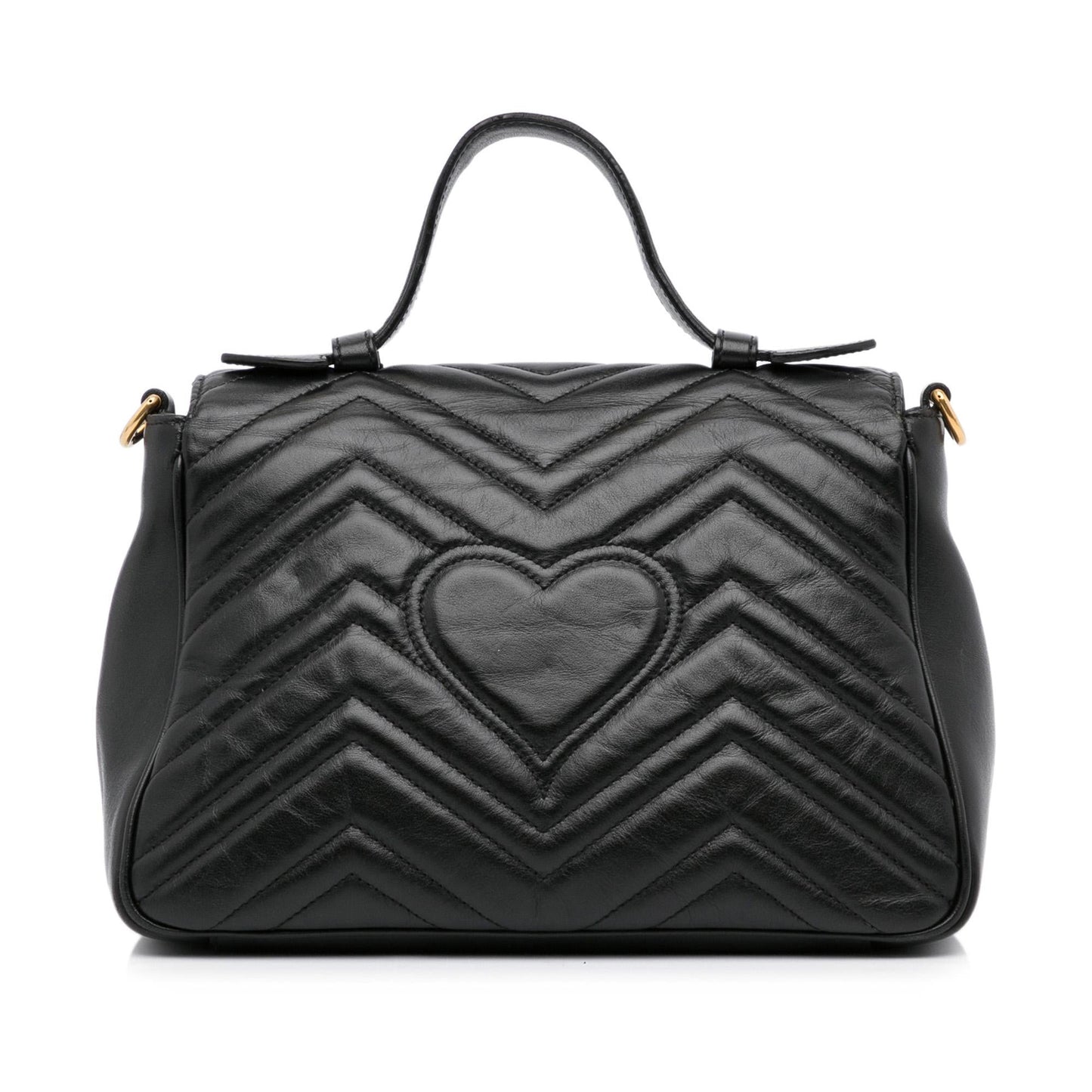Gucci GG Marmont SHG-LN56gP Calf Black Satchel Bag