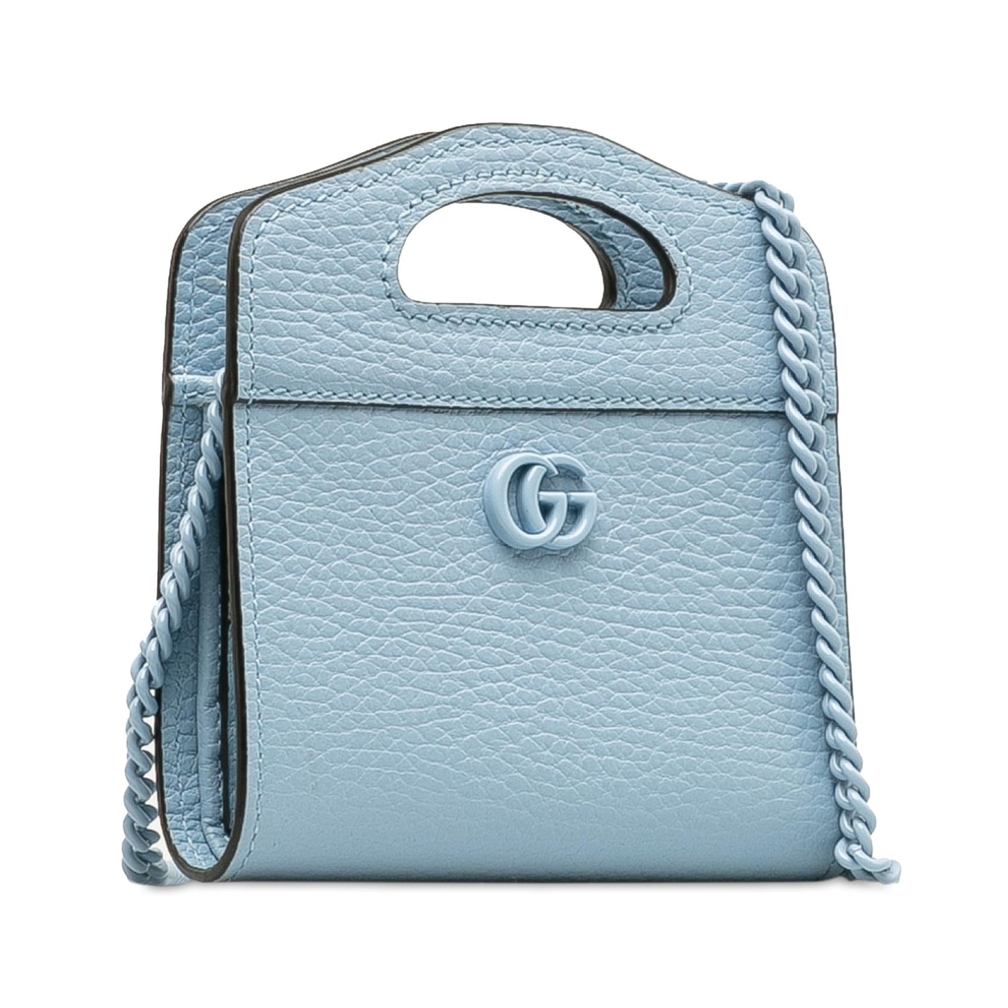 Gucci GG Marmont SHG-9Y6V9P Calf Blue Satchel Bag