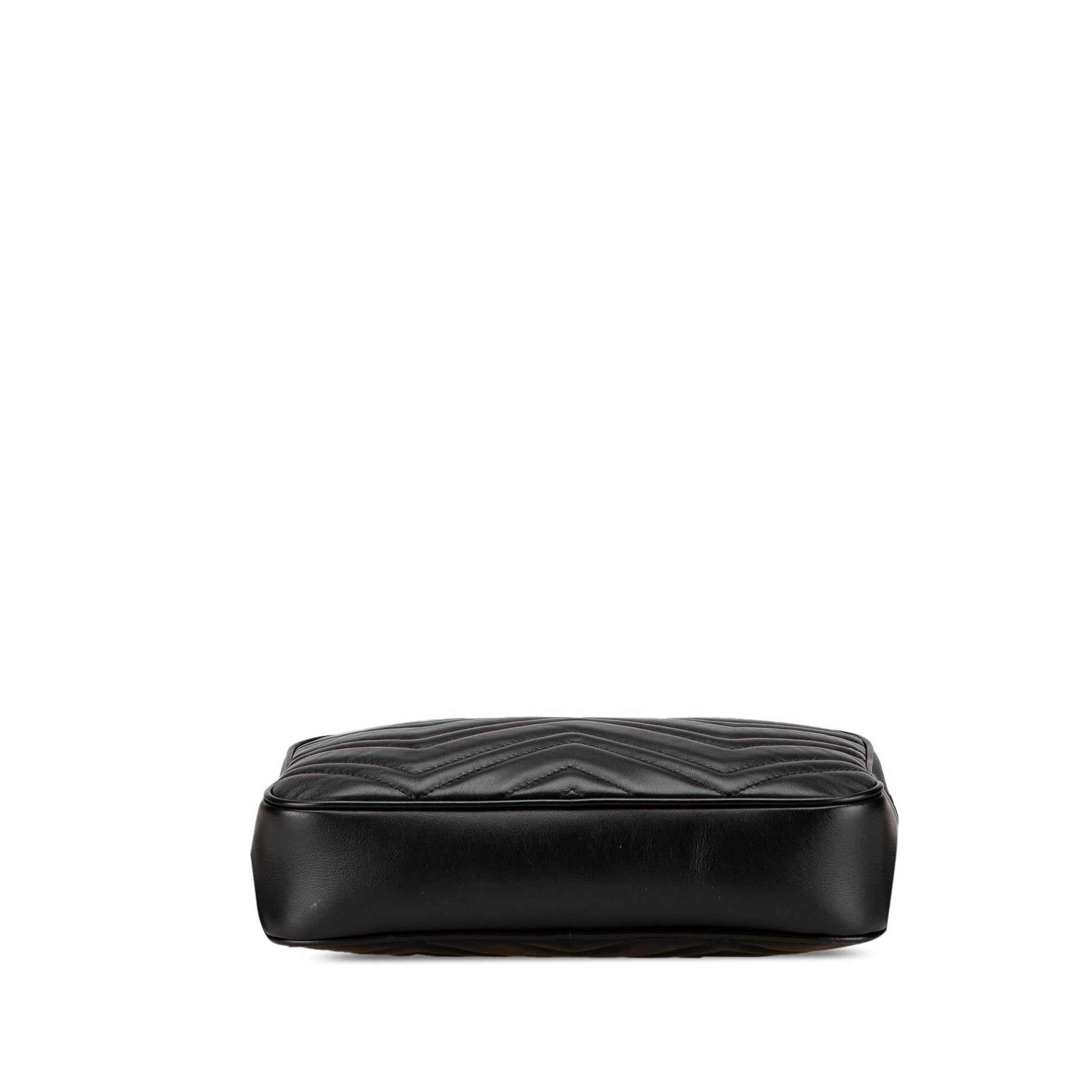 Gucci GG Marmont Square Belt Matelasse Leather Calf Black Accessory