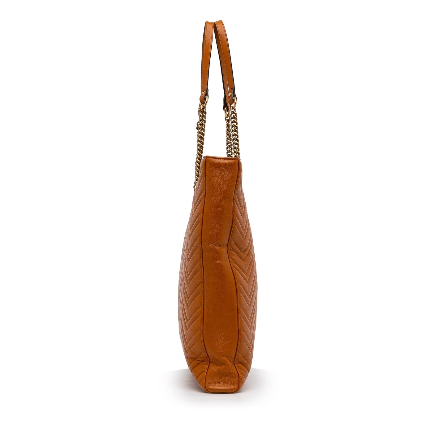 Gucci GG Marmont SHG-FRPQ3P Calf Orange Tote Bag