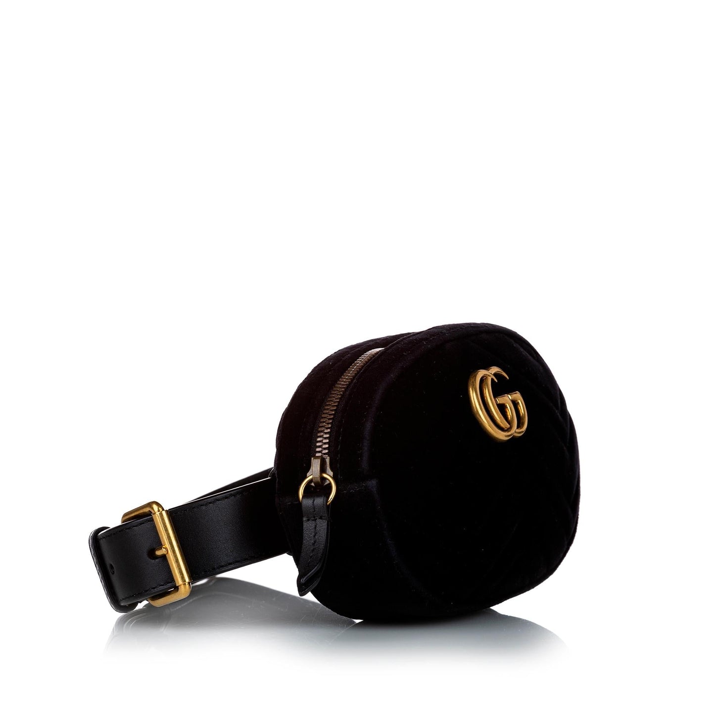 Gucci GG Marmont Velvet Belt SHG Calf Black Accessory