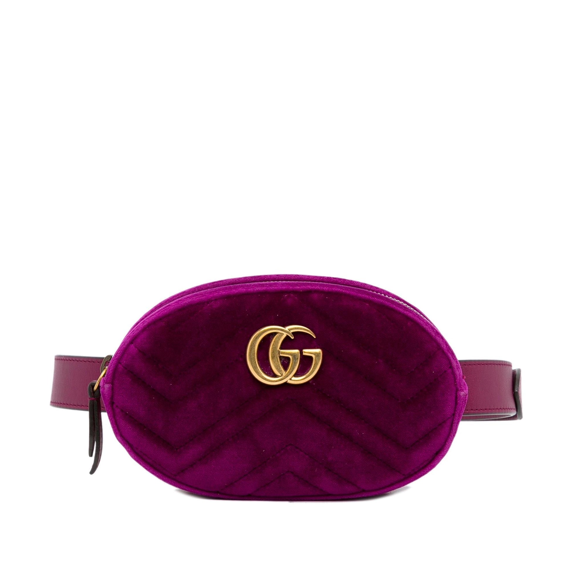 Gucci GG Marmont Velvet Belt SHG-dSDIGz Calf Accessory