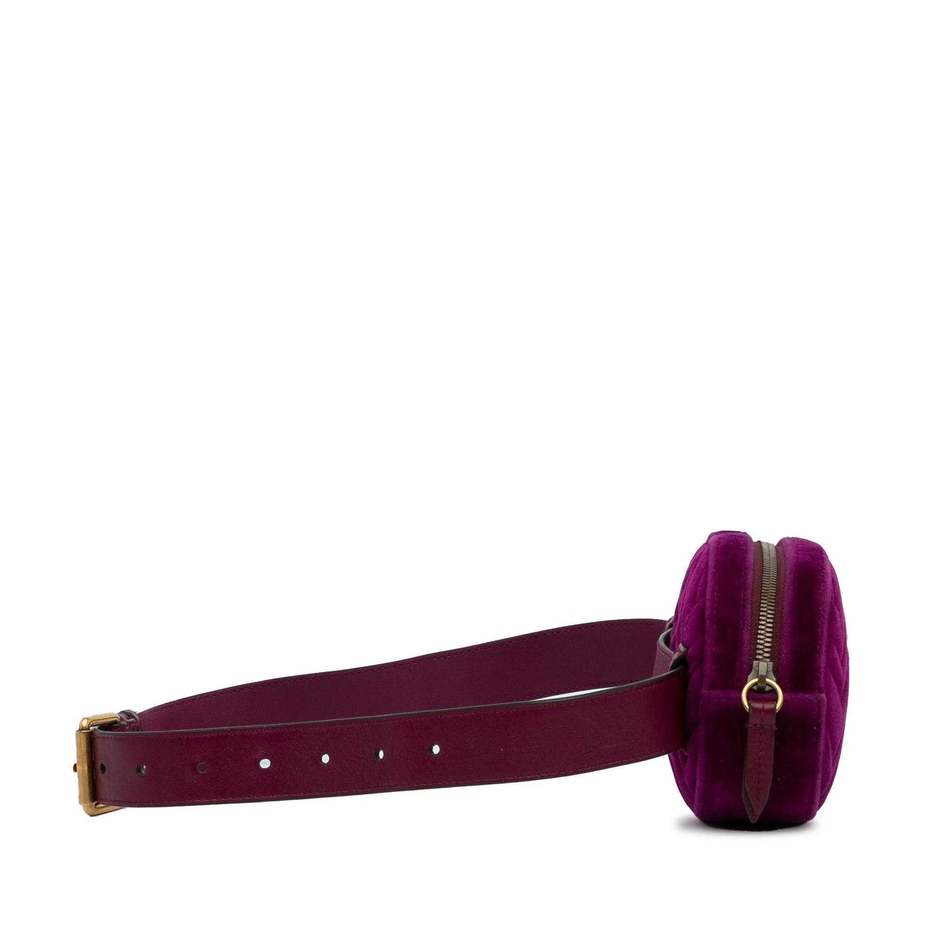 Gucci GG Marmont Velvet Belt SHG-NELUgw Calf Accessory