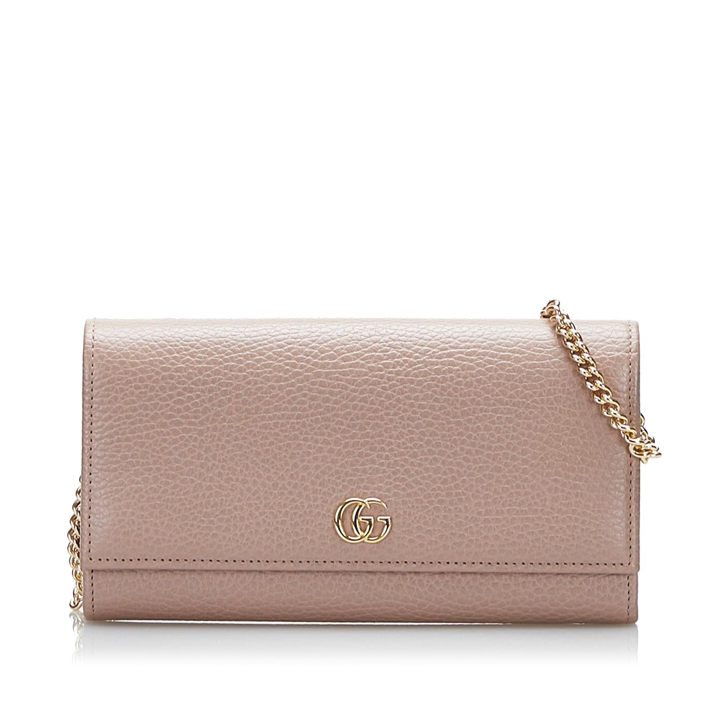 Gucci GG Marmont Wallet On SHG-pVuxwu Calf Pink Chain Crossbody Bag