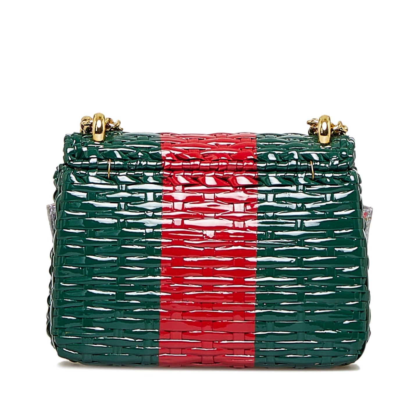 Gucci GG Marmont Wicker SHG-awNjeN Green Crossbody Bag