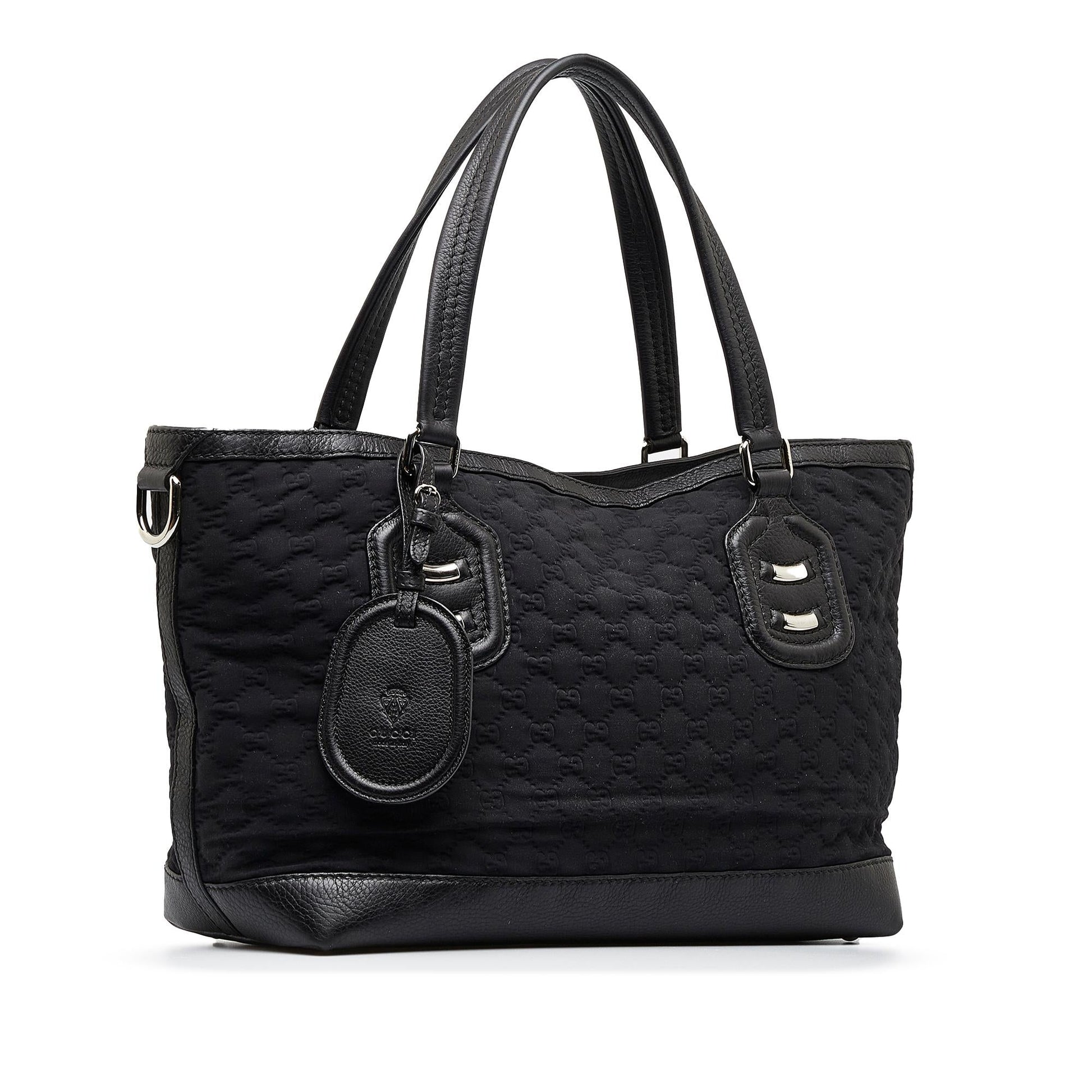 Gucci GG Neoprene SHG-FjjgTj Calf Black Tote Bag