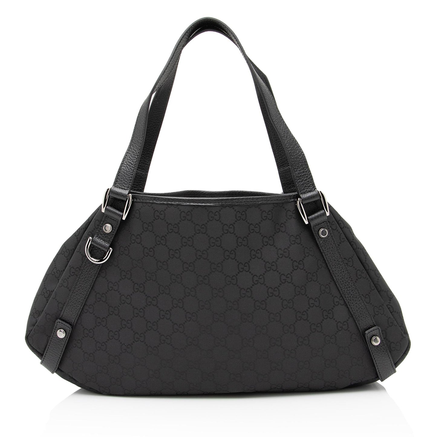 Gucci GG Abbey SHF-ISY2H4 Leather Nylon Black Medium Shoulder Bag