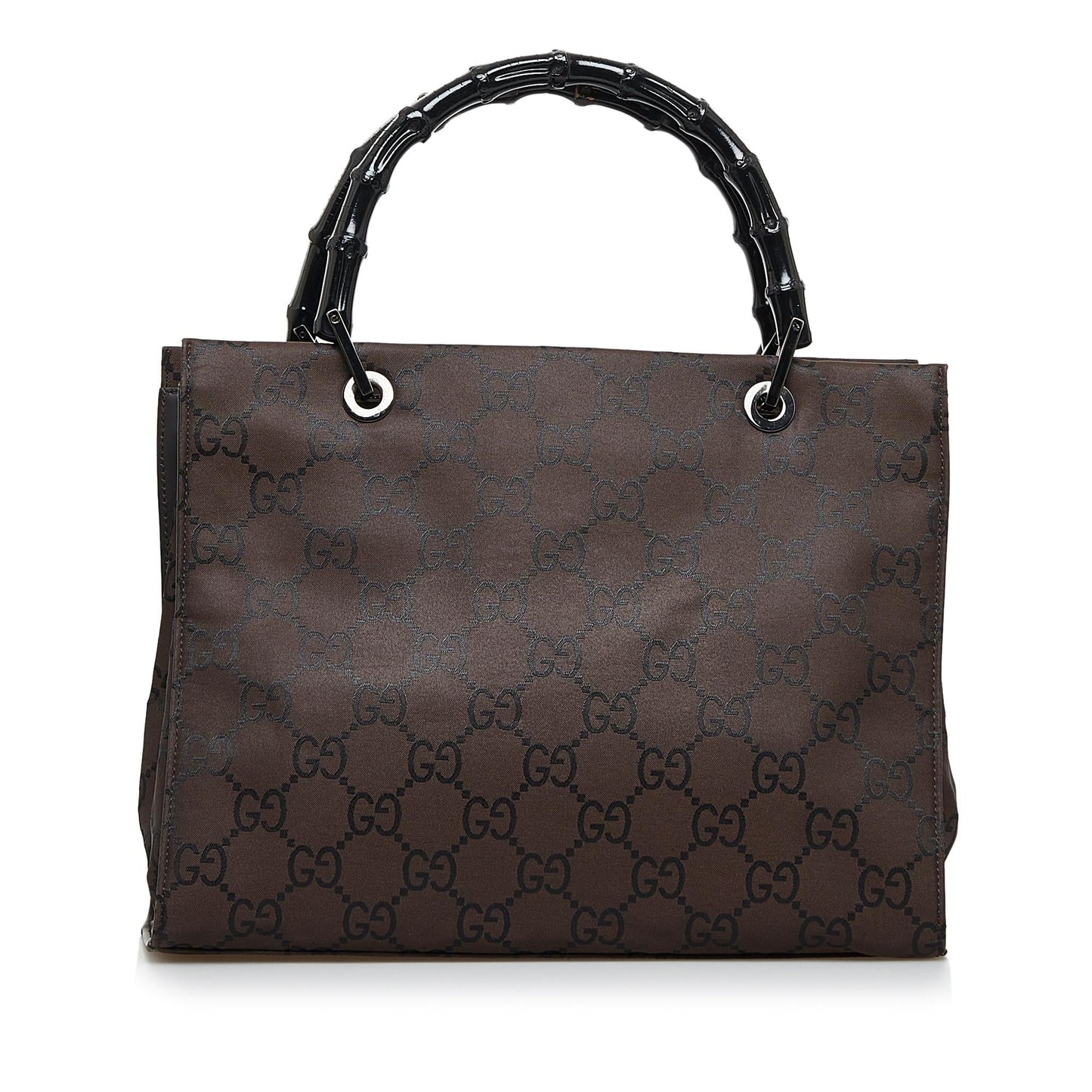 Gucci GG Bamboo SHG-zaUCGl Nylon Brown Tote Bag