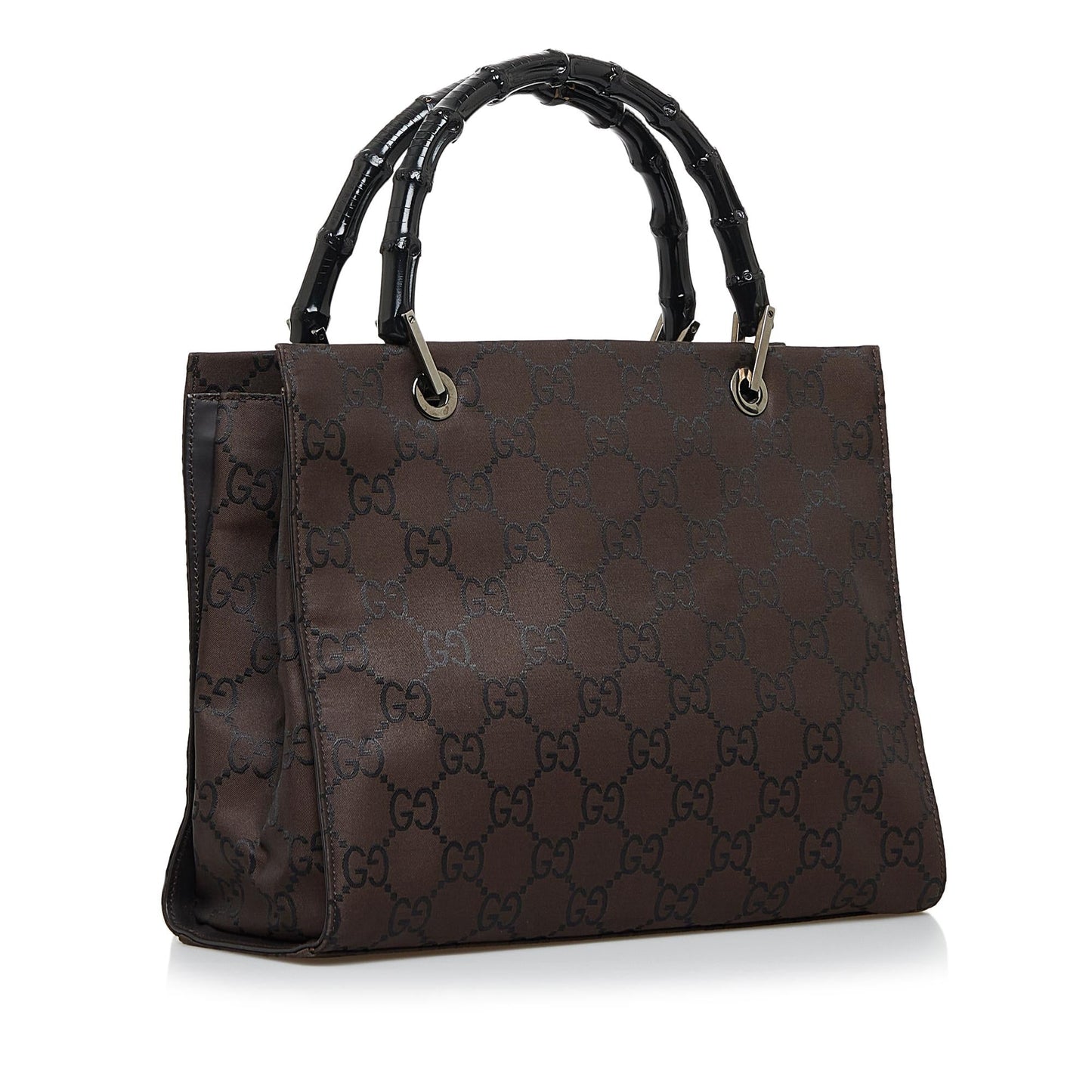 Gucci GG Bamboo SHG-zaUCGl Nylon Brown Tote Bag