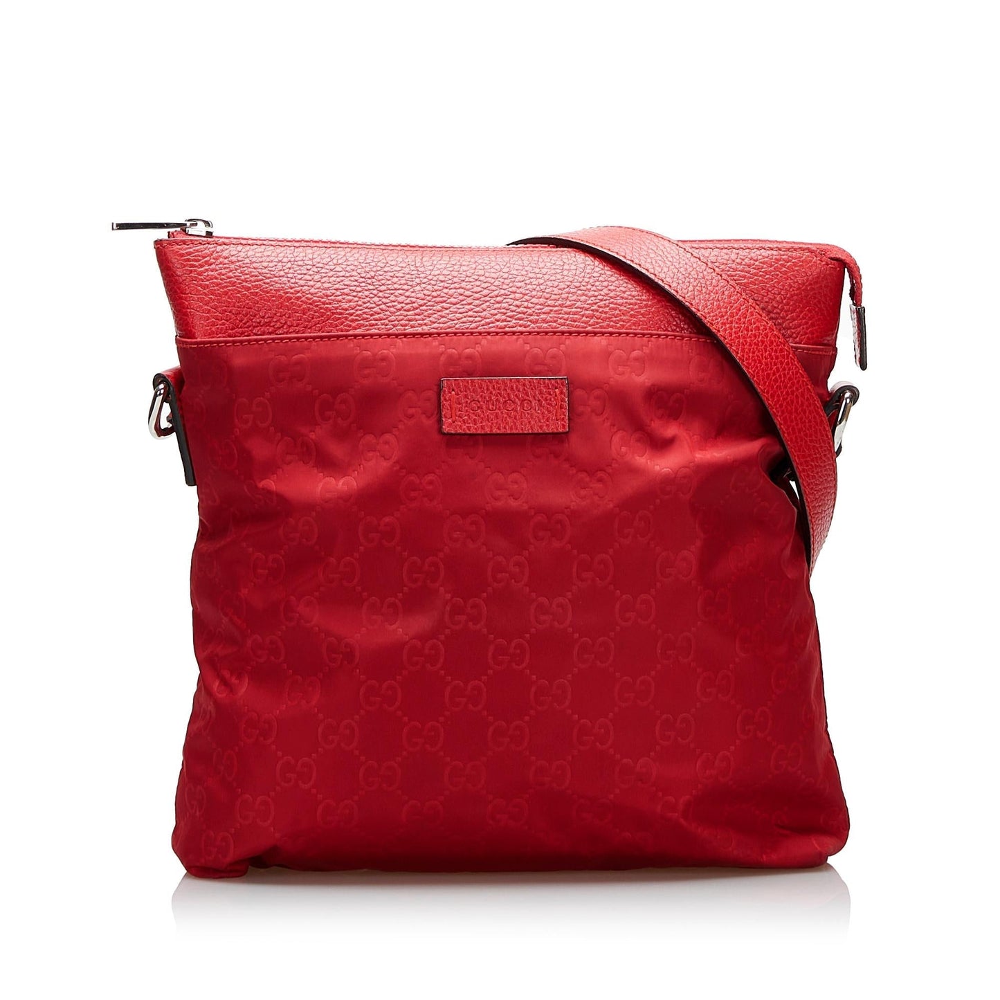 Gucci GG SHG-1cIuee Nylon Red Crossbody Bag