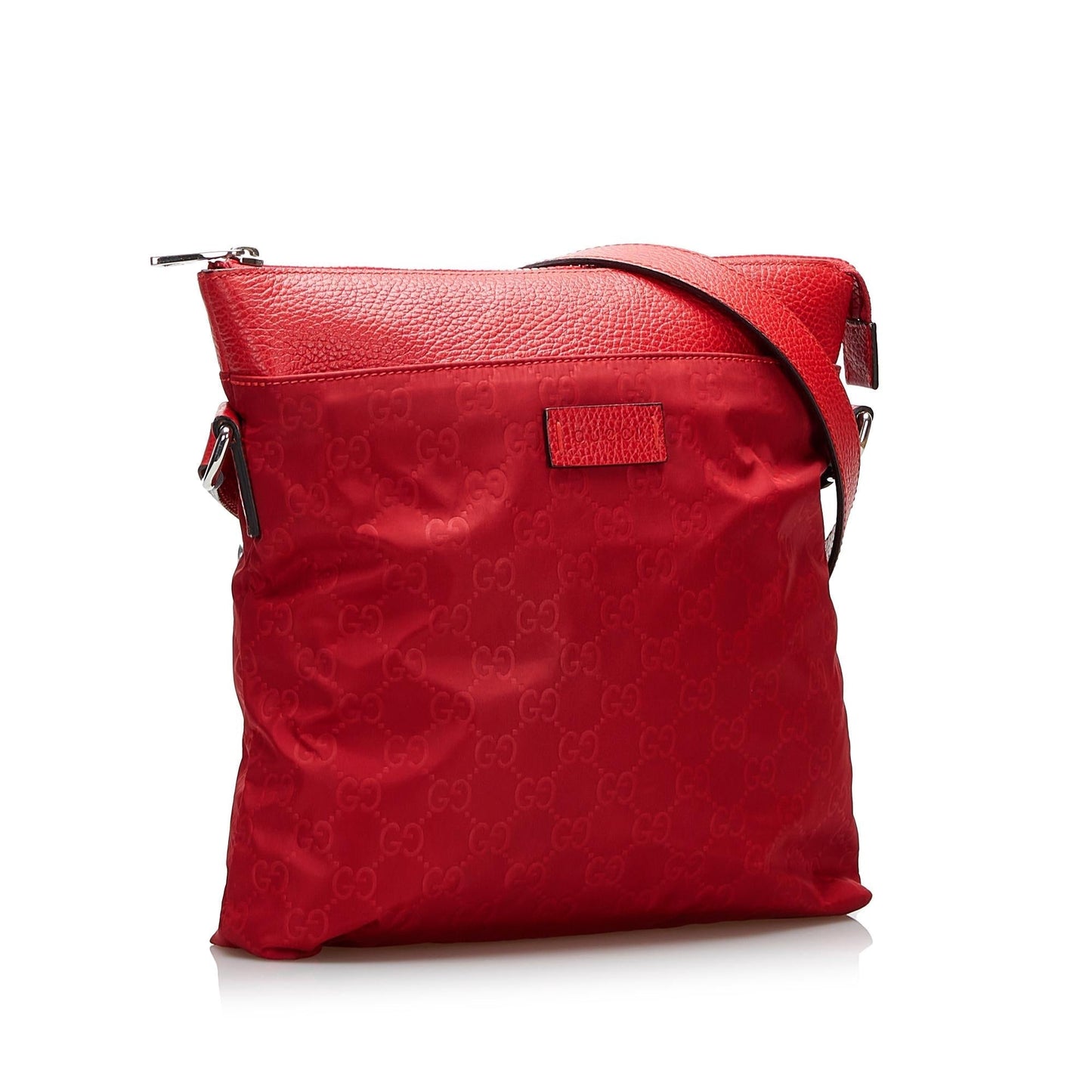 Gucci GG SHG-1cIuee Nylon Red Crossbody Bag