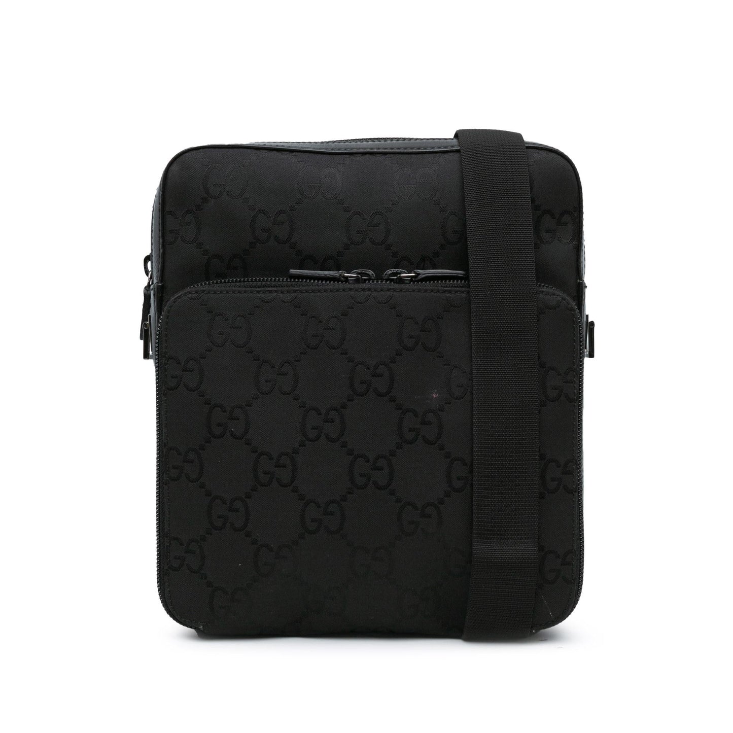 Gucci GG SHG-ScDtKo Nylon Calf Black Crossbody Bag