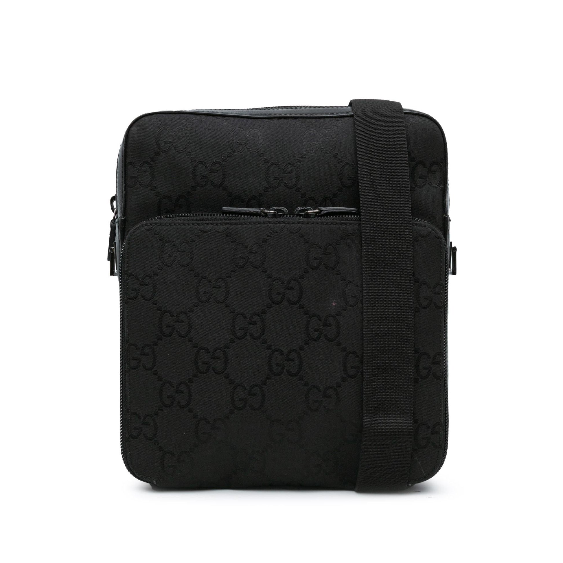 Gucci GG SHG-ScDtKo Nylon Calf Black Crossbody Bag