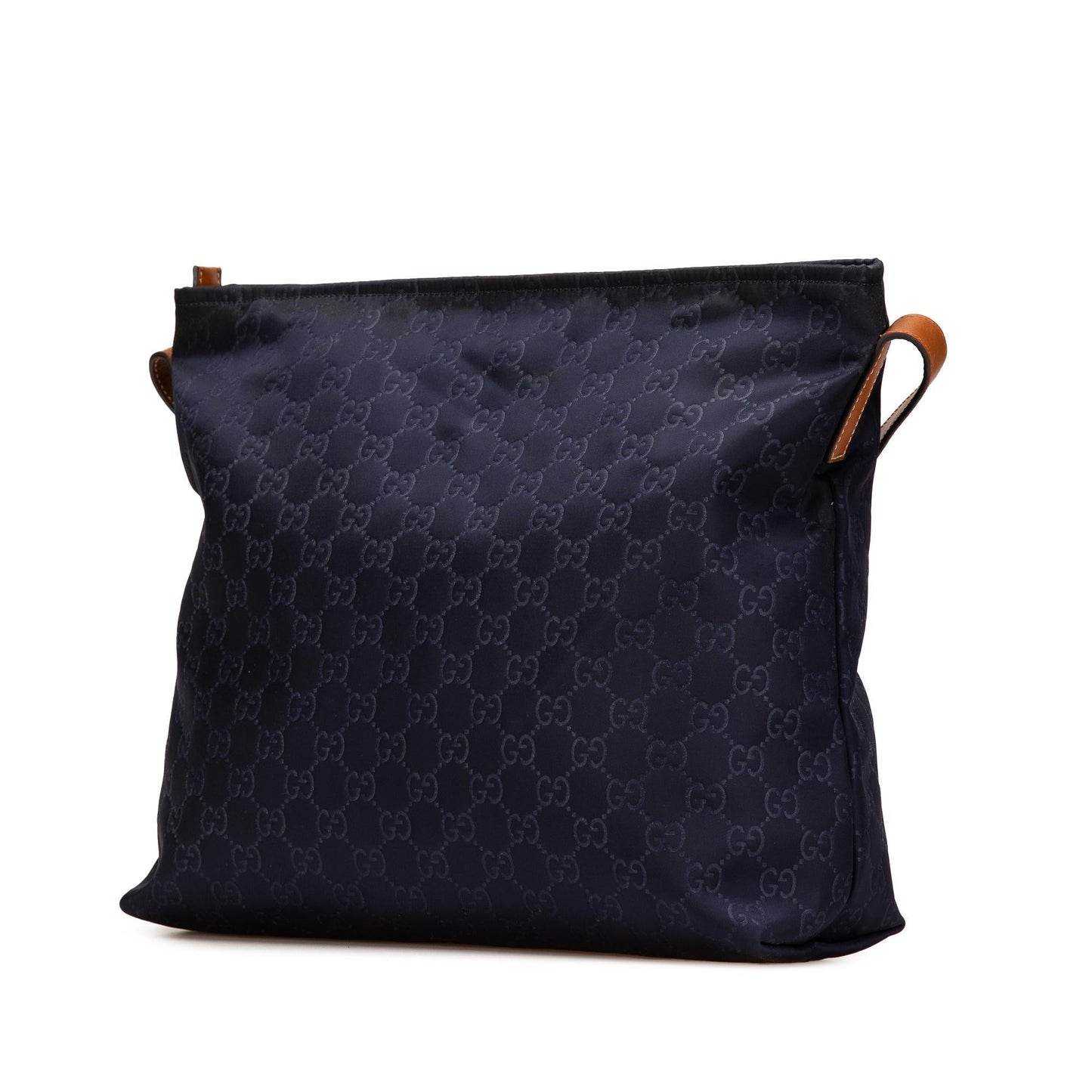 Gucci GG Nylon Calf Brown Blue Crossbody Bag