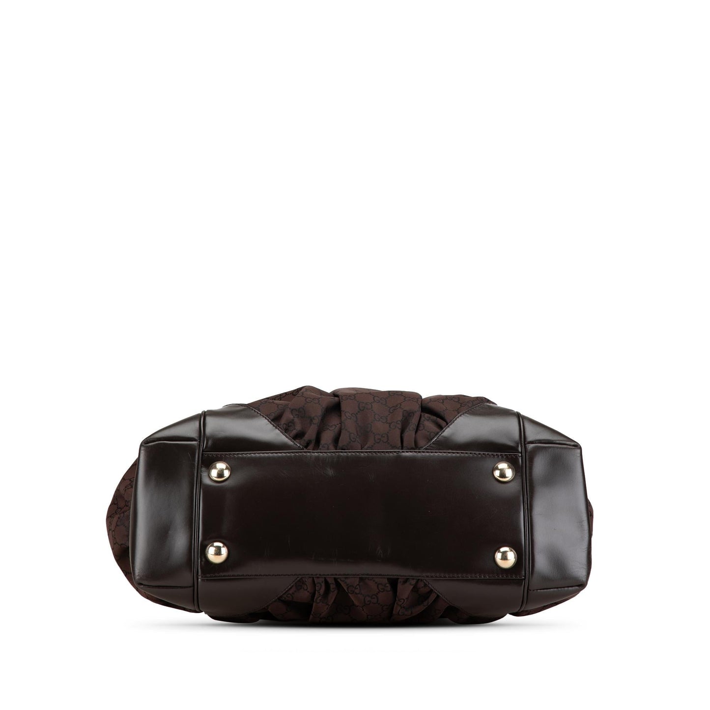 Gucci GG Full Moon SHG-5bGIb5 Nylon Calf Brown Tote Bag