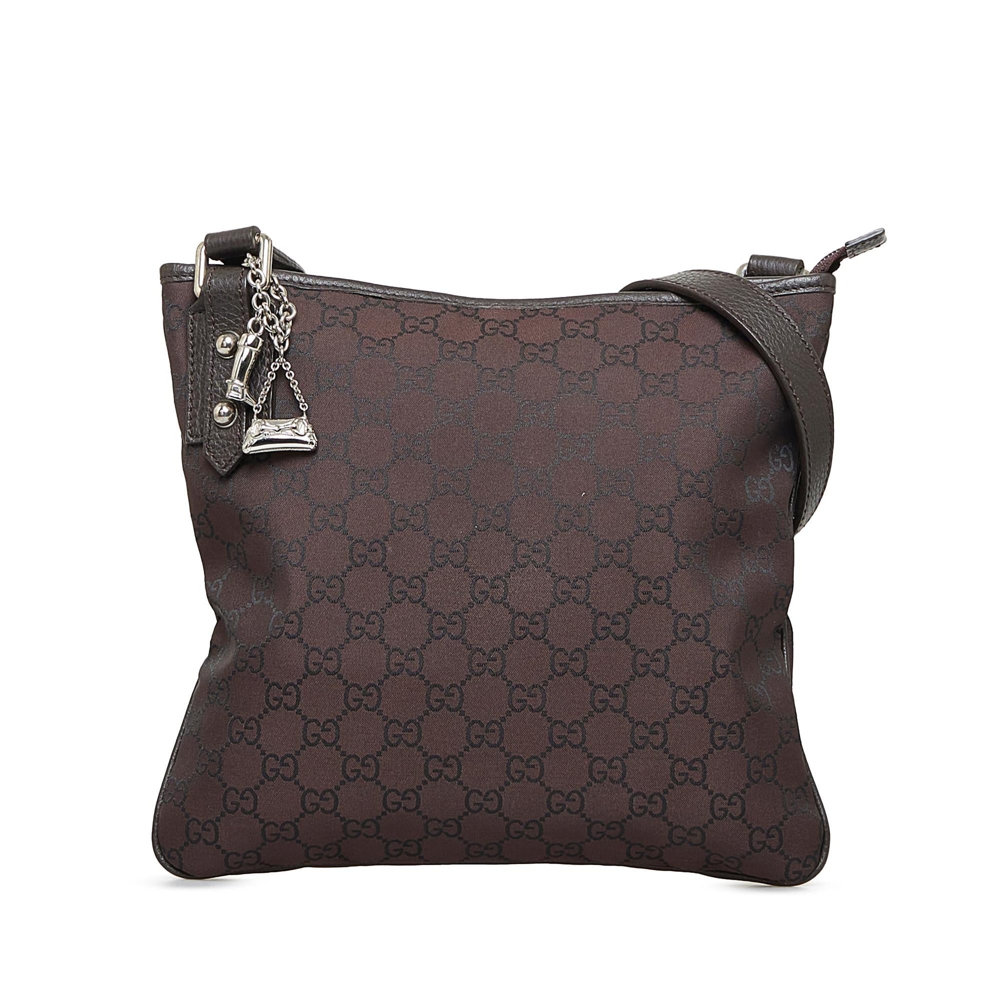 Gucci GG Jolicoeur SHG-0Osm7H Nylon Brown Crossbody Bag