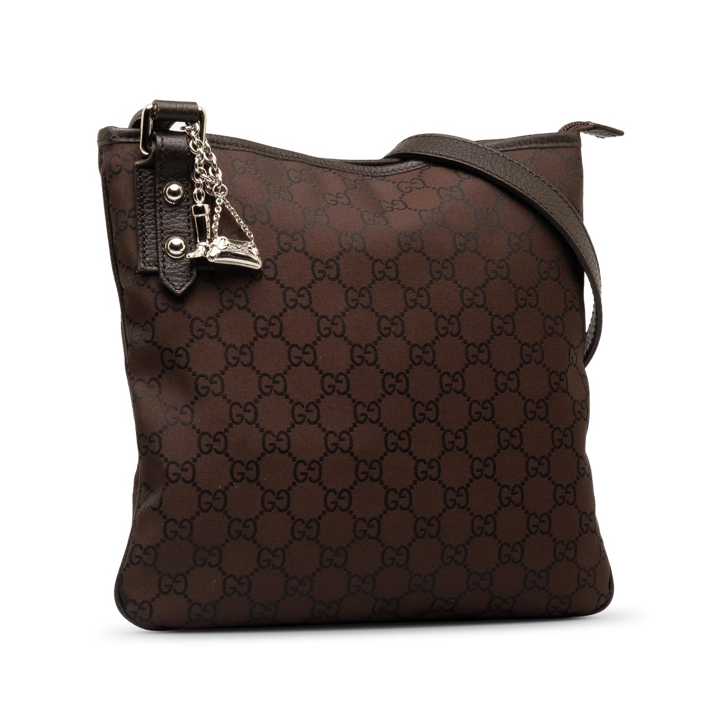 Gucci GG Jolicoeur SHG-J3fxiE Nylon Calf Brown Crossbody Bag