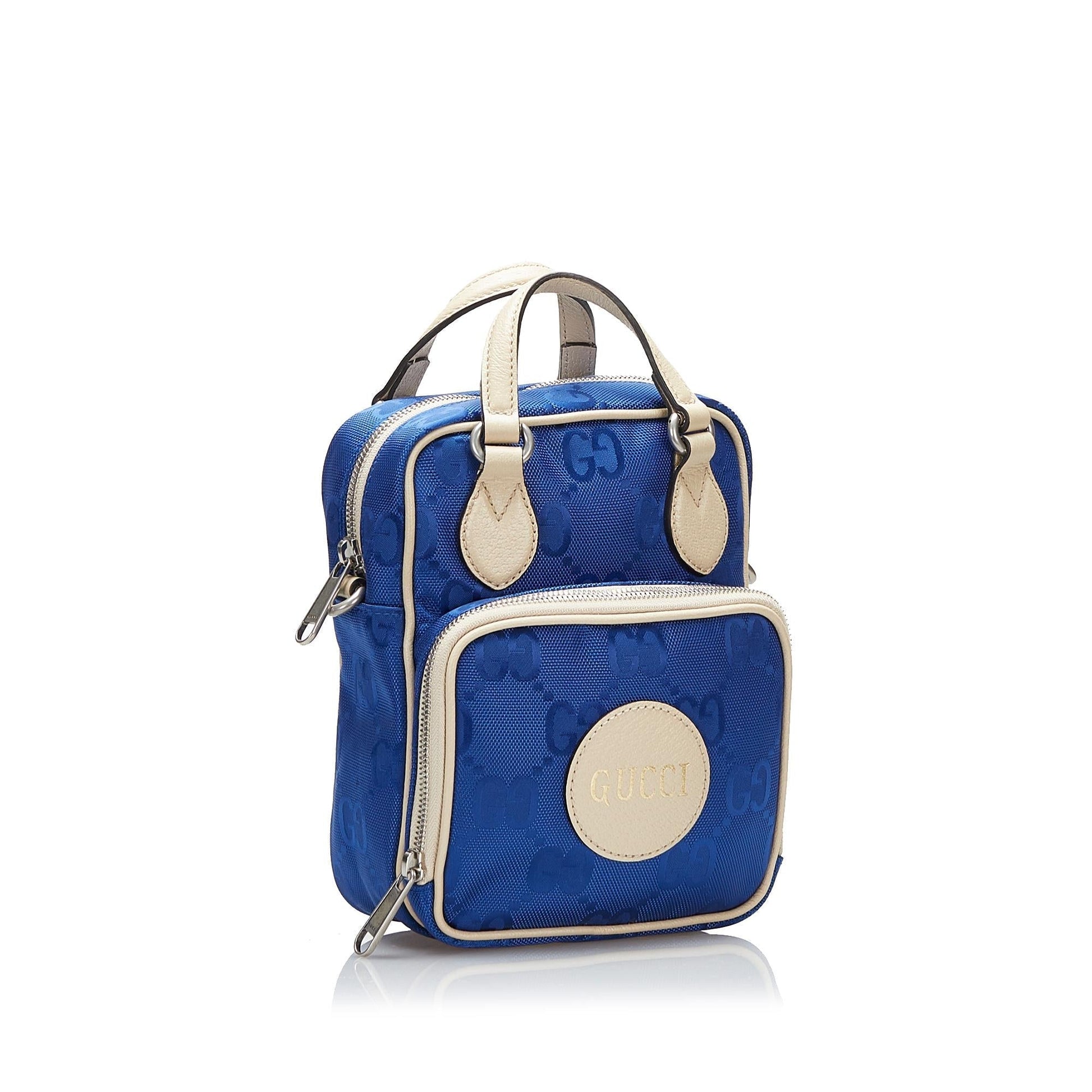 Gucci GG Off Grid SHG-Tlffff Nylon Blue Satchel Bag