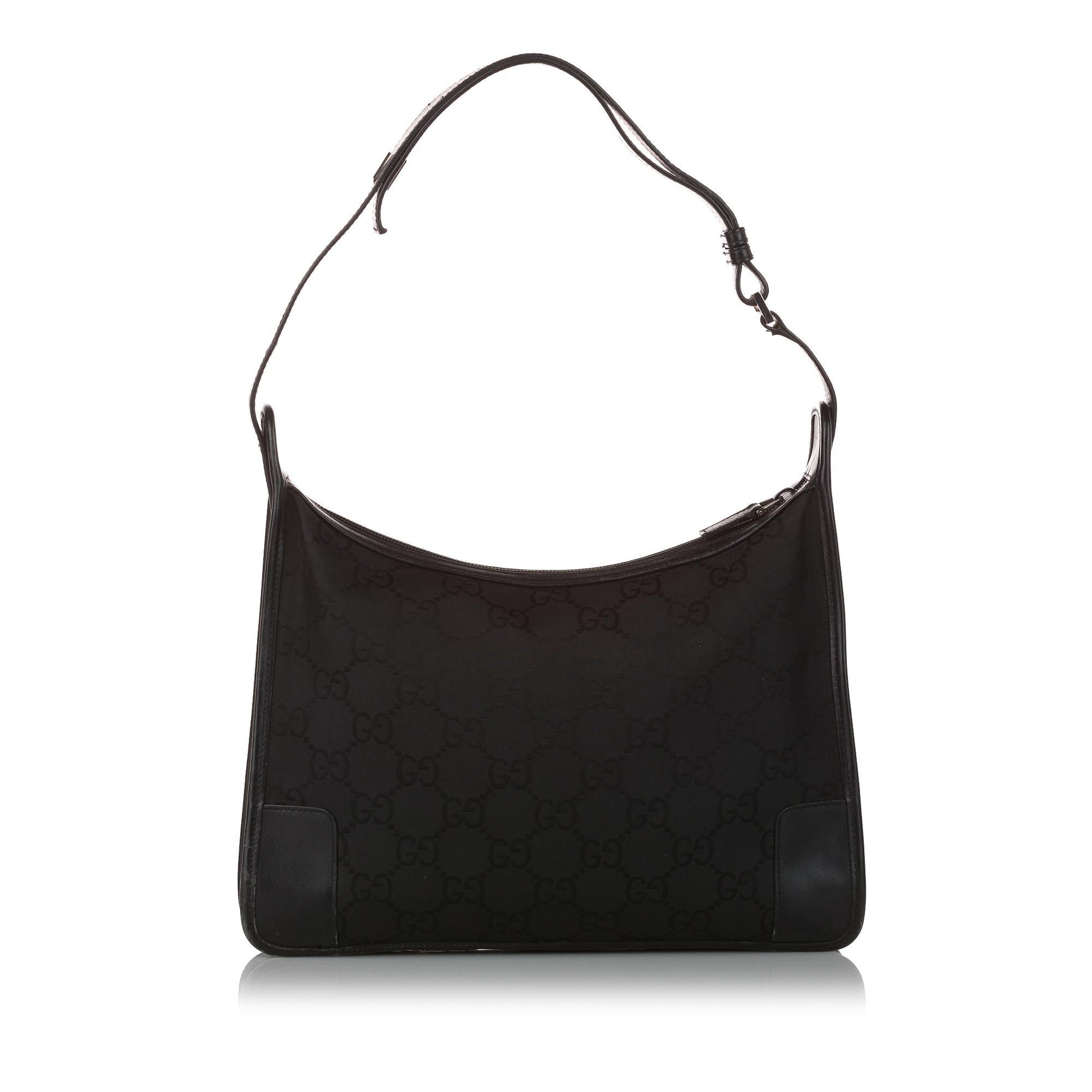 Gucci GG SHG Nylon Calf Black Shoulder Bag