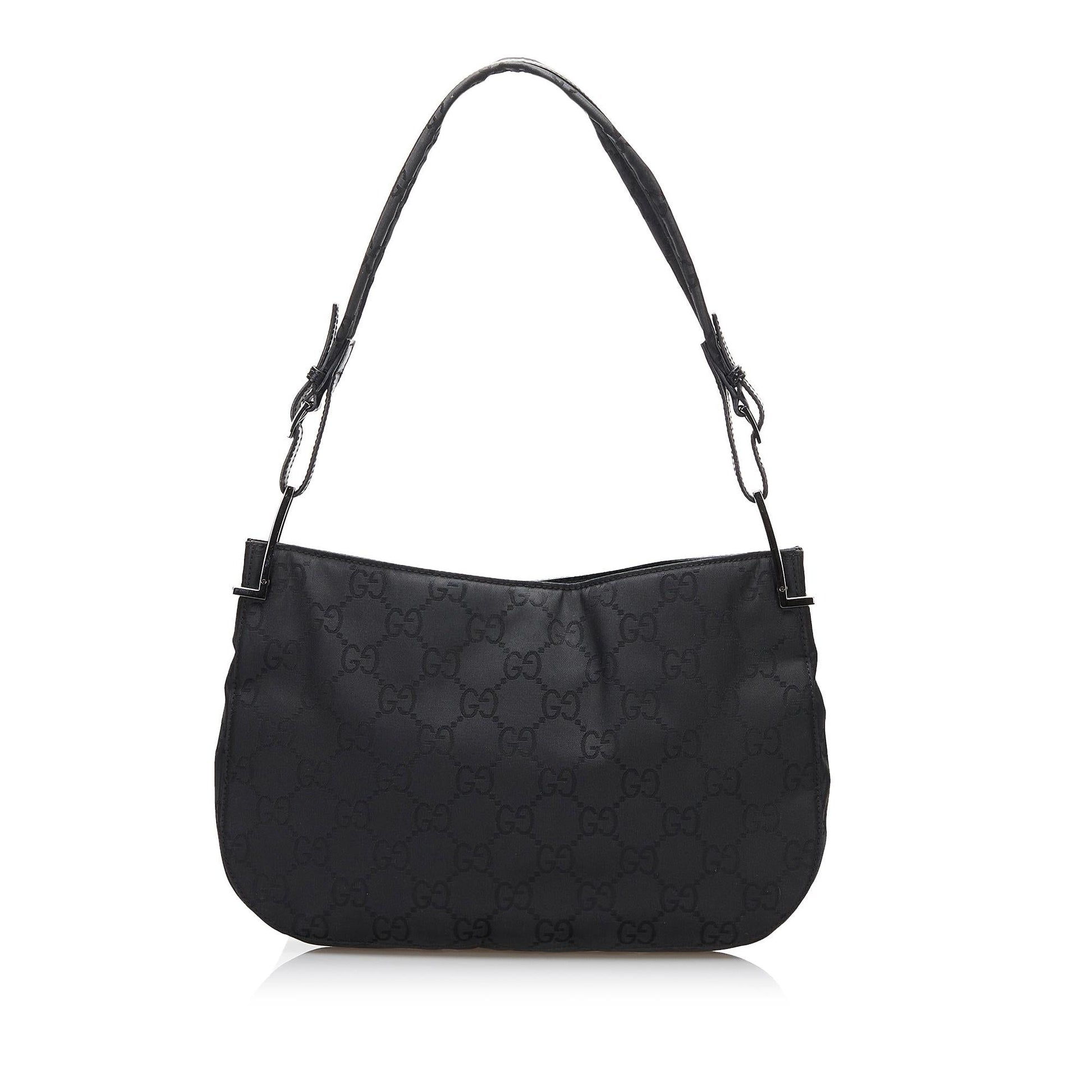 Gucci GG SHG-k5Q18t Nylon Black Shoulder Bag