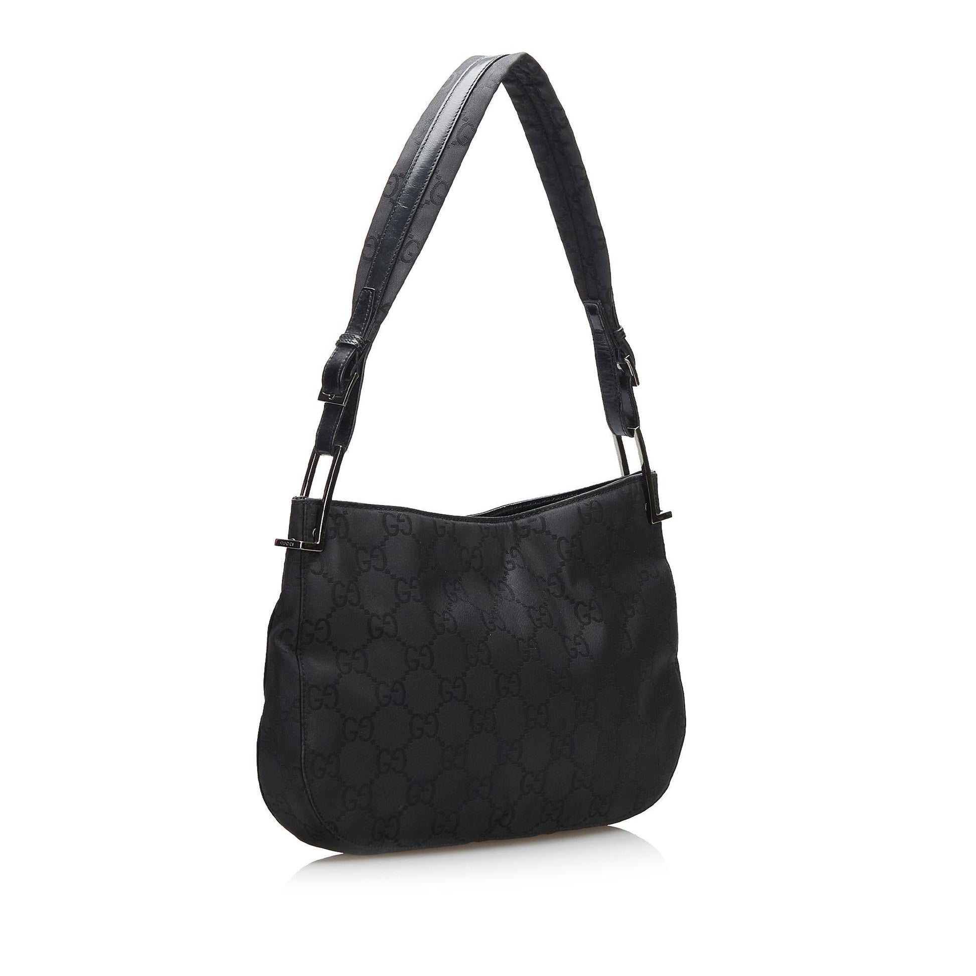 Gucci GG SHG-k5Q18t Nylon Black Shoulder Bag