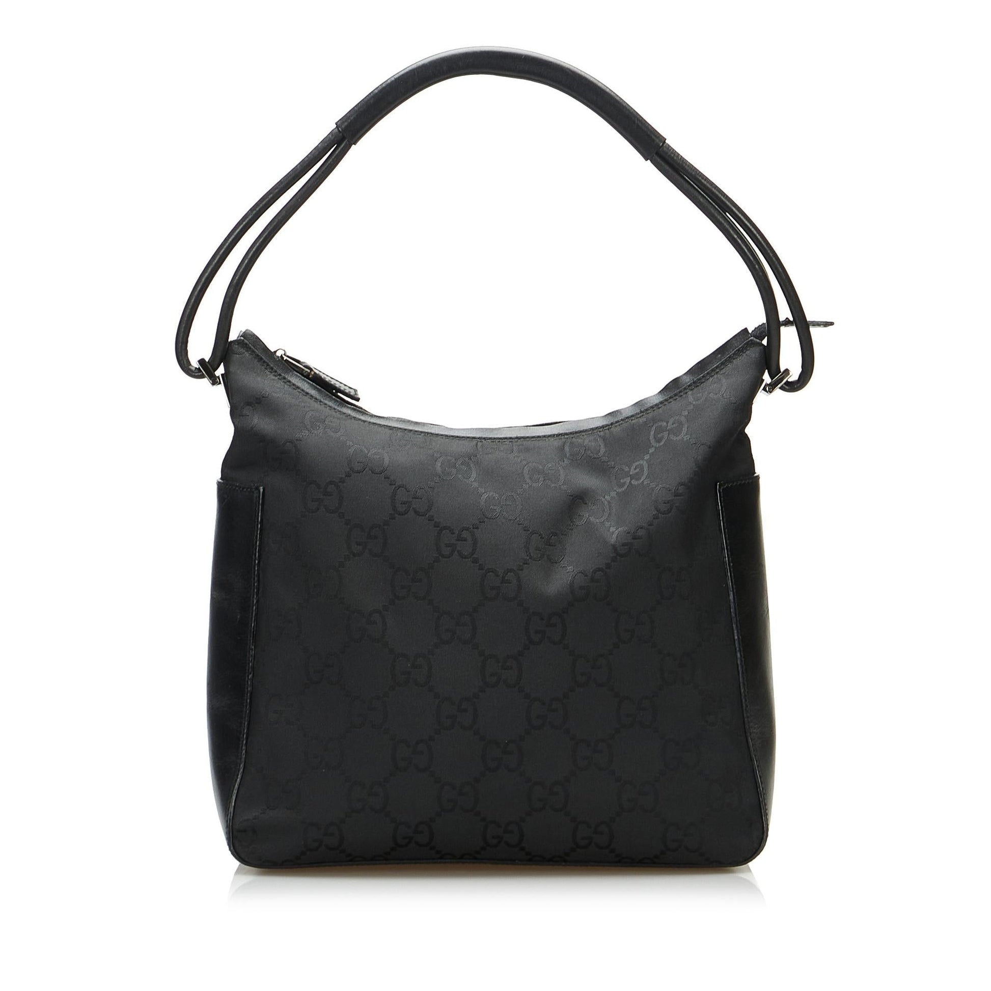 Gucci GG SHG-w7Iys7 Nylon Calf Black Shoulder Bag
