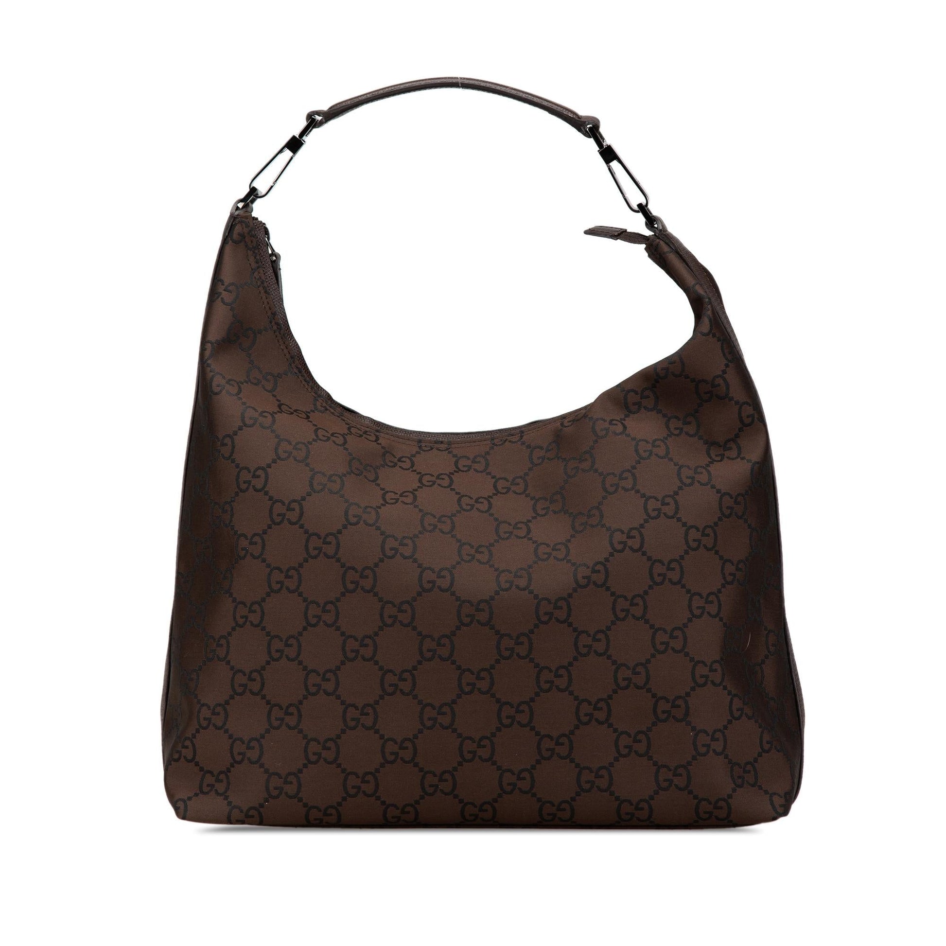 Gucci GG SHG-OK1rdq Nylon Calf Brown Shoulder Bag