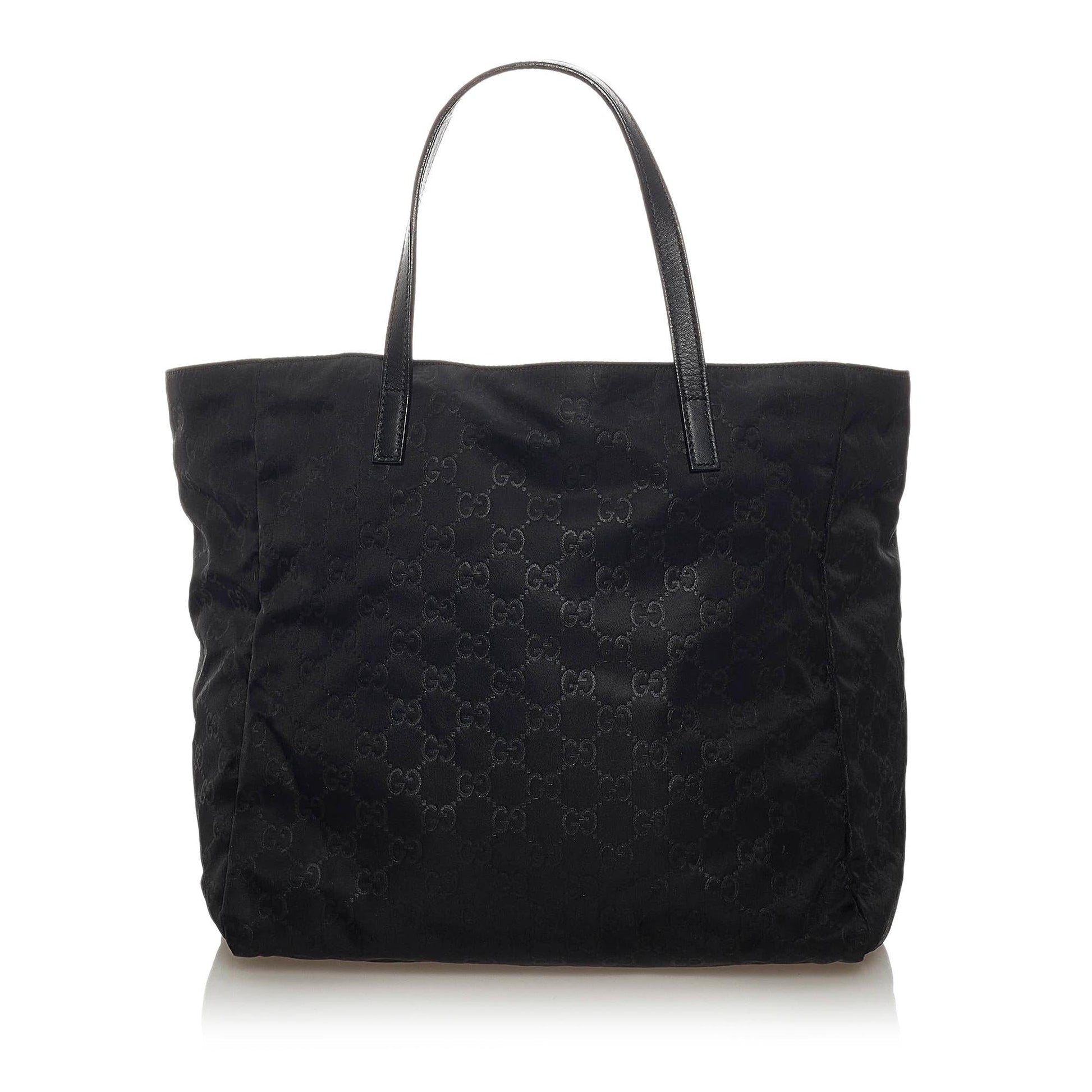 Gucci GG SHG Nylon Black Tote Bag Bag Shg