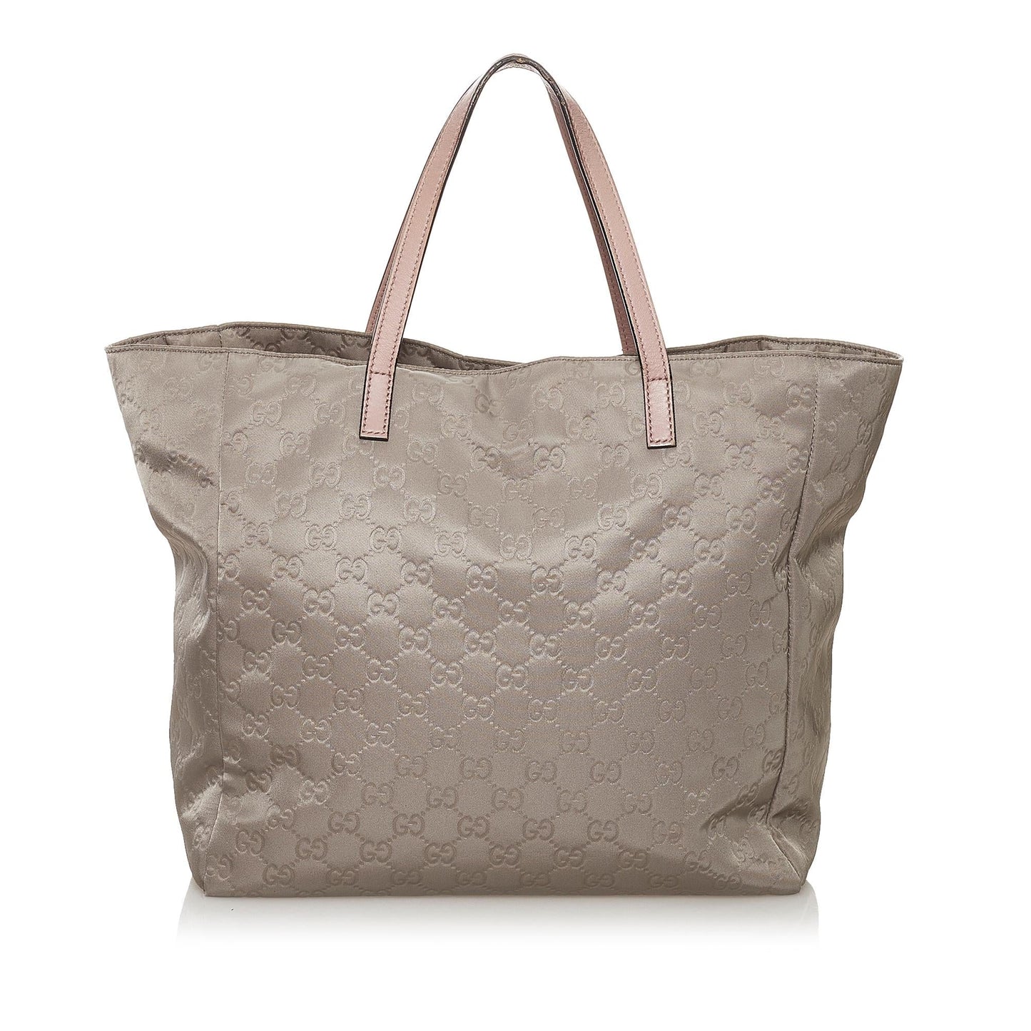 Gucci GG SHG Nylon Calf Pink Grey Tote Bag Bag Shg