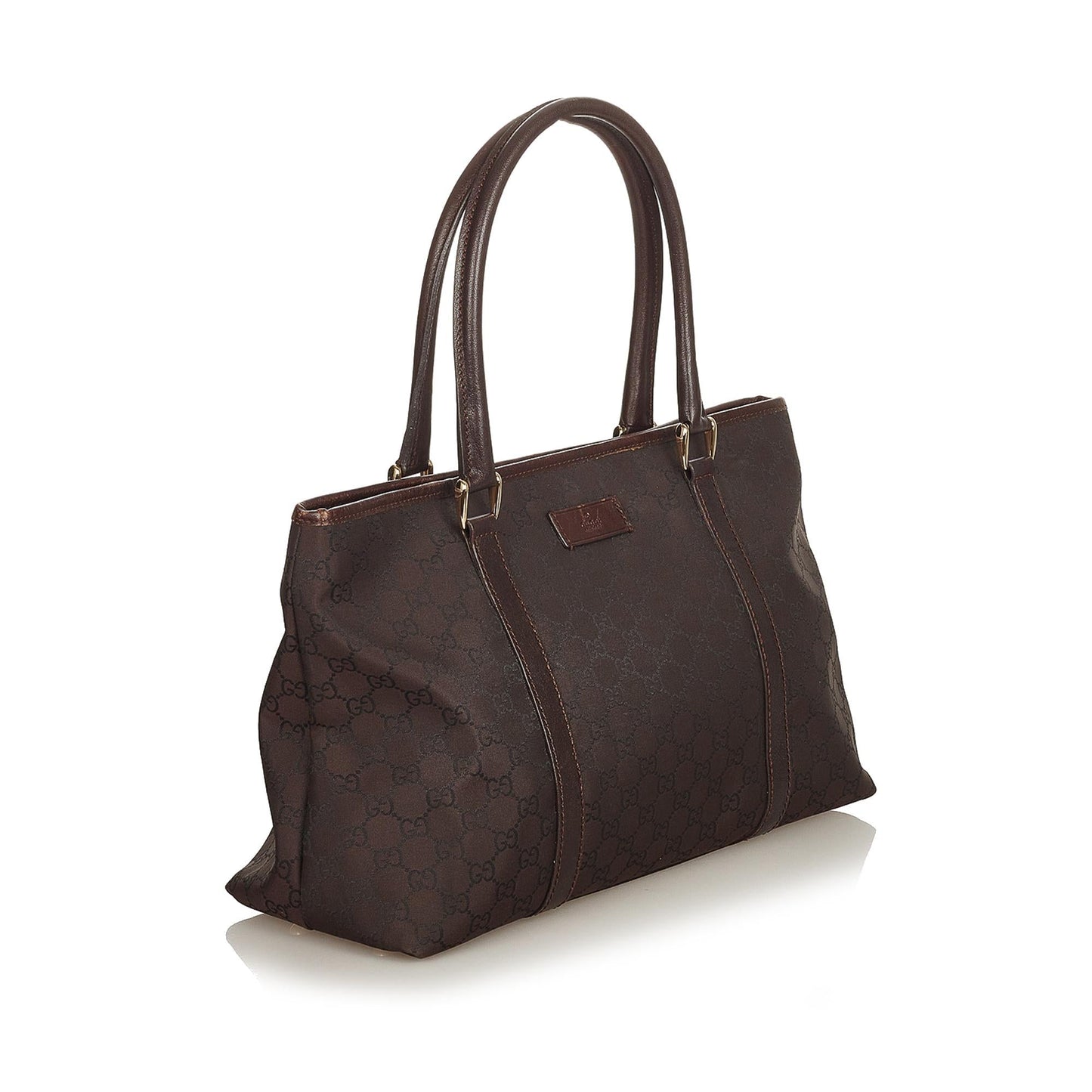 Gucci GG SHG Nylon Brown Tote Bag