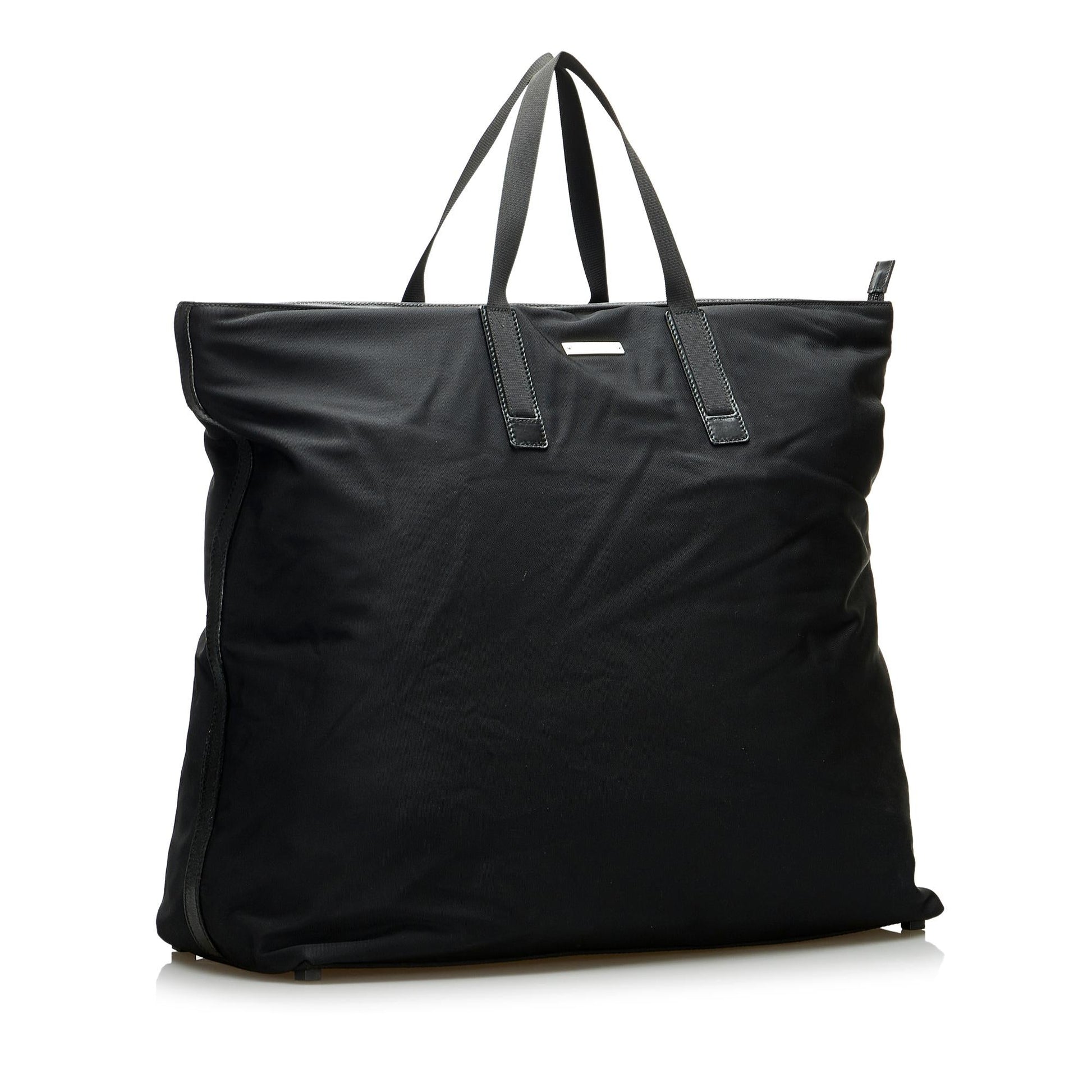 Gucci GG SHG-yzBx75 Nylon Black Tote Bag