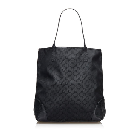 Gucci GG SHG-yOEqEf Nylon Calf Black Tote Bag