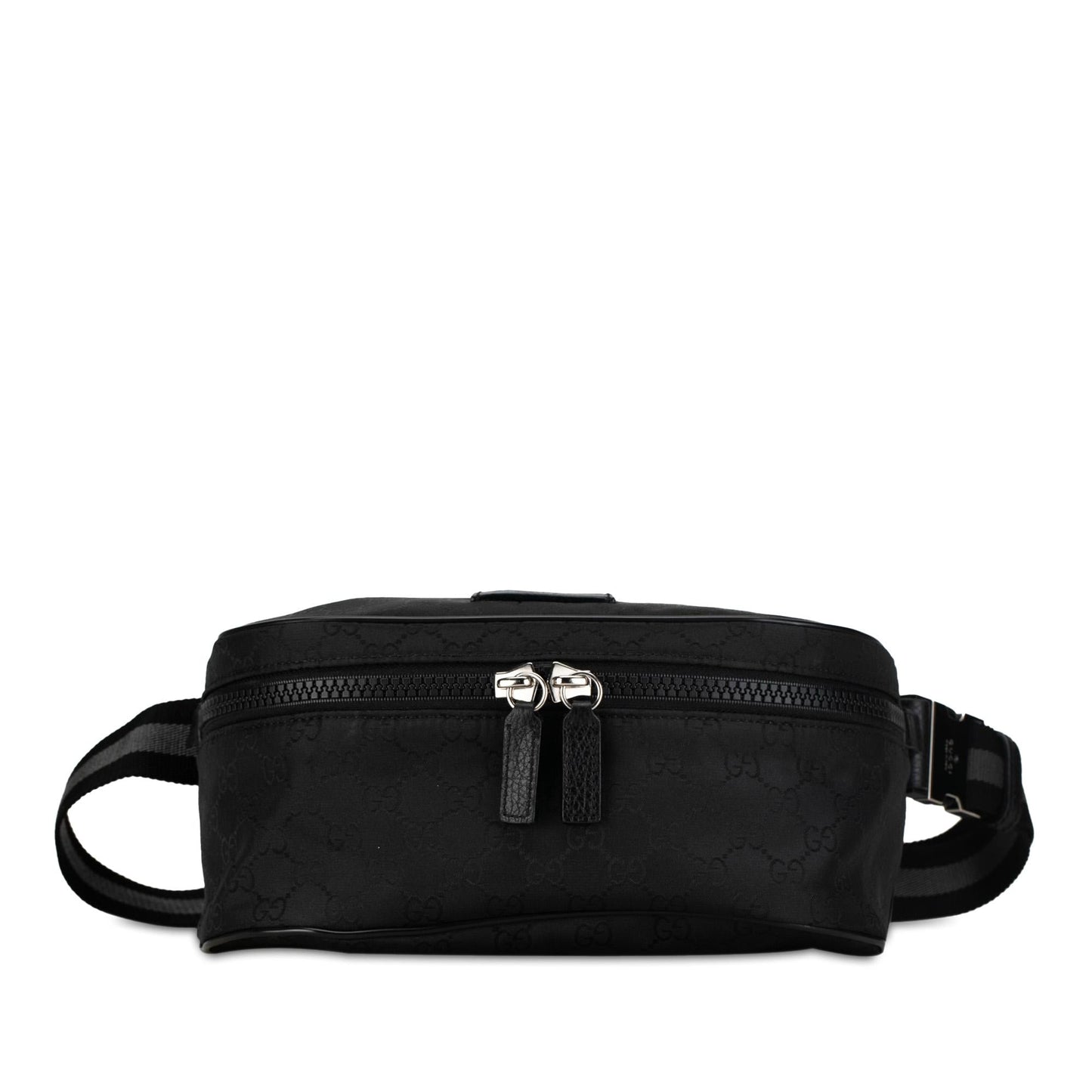 Gucci GG Web Belt SHG-ykUB9T Nylon Calf Black Accessory