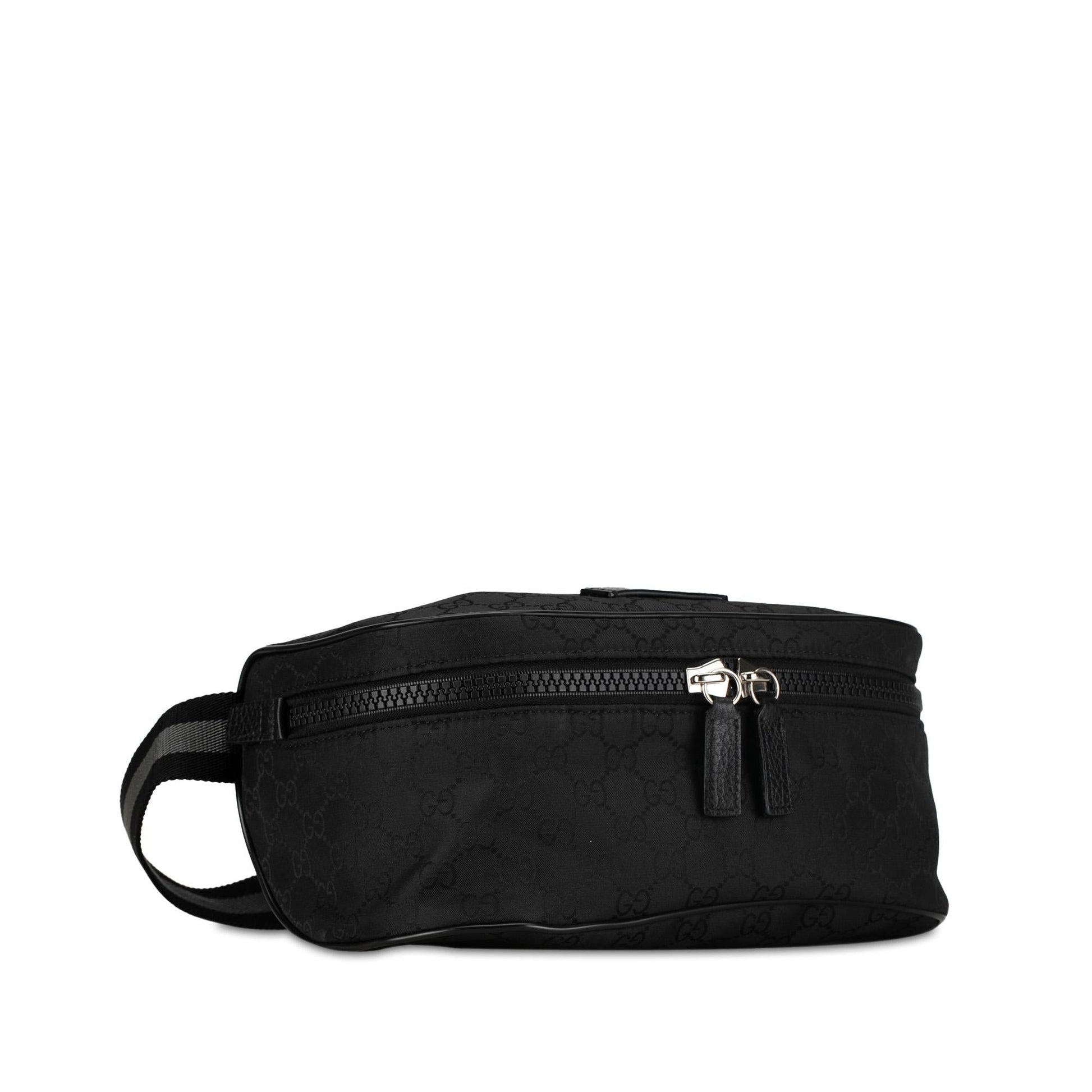 Gucci GG Web Belt SHG-ykUB9T Nylon Calf Black Accessory