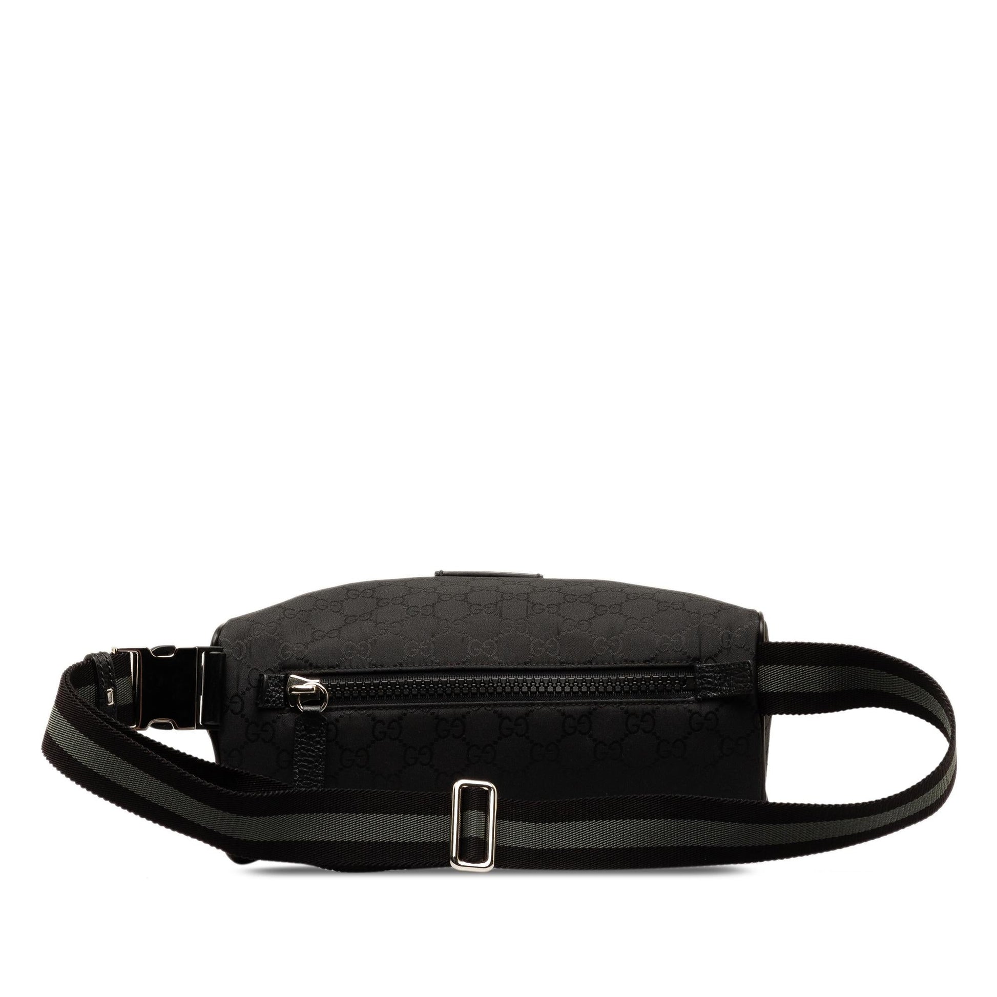 Gucci GG Web Belt SHG-Dj5AFO Nylon Black Accessory
